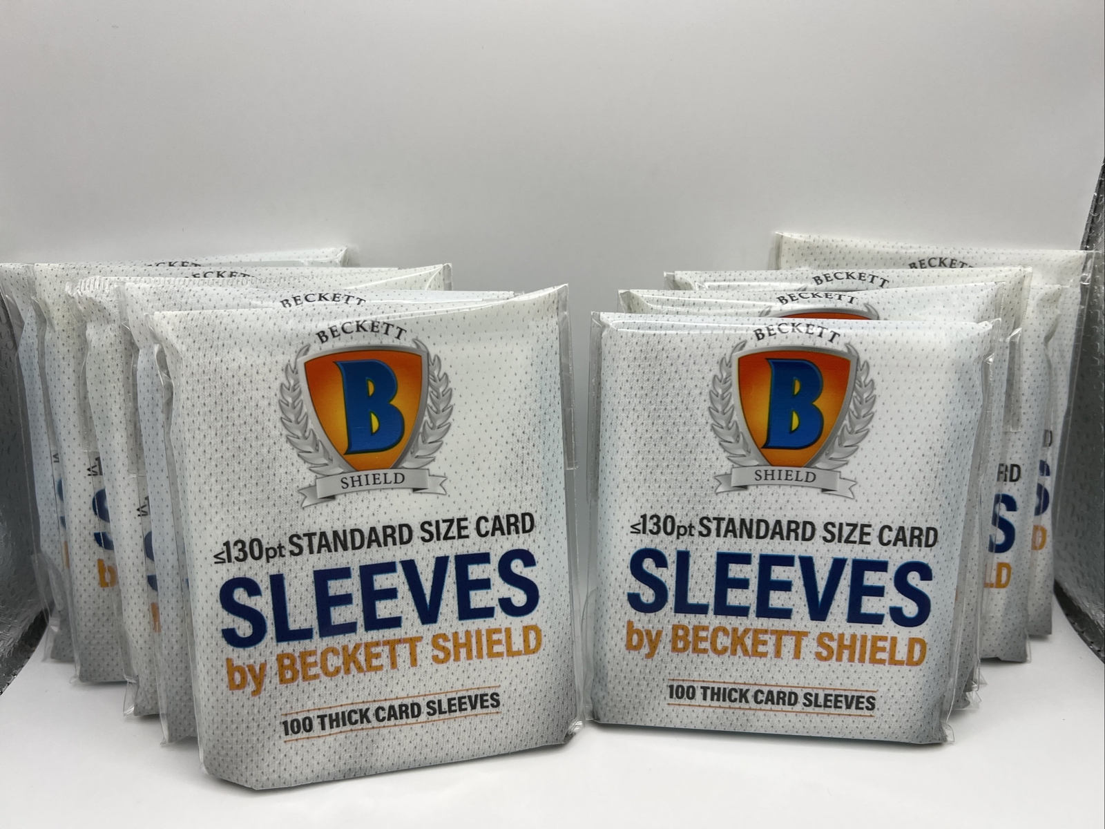 Beckett Shield Soft Card THICK Sleeves 10 Packs of 100 Sleeves for 130pt Cards