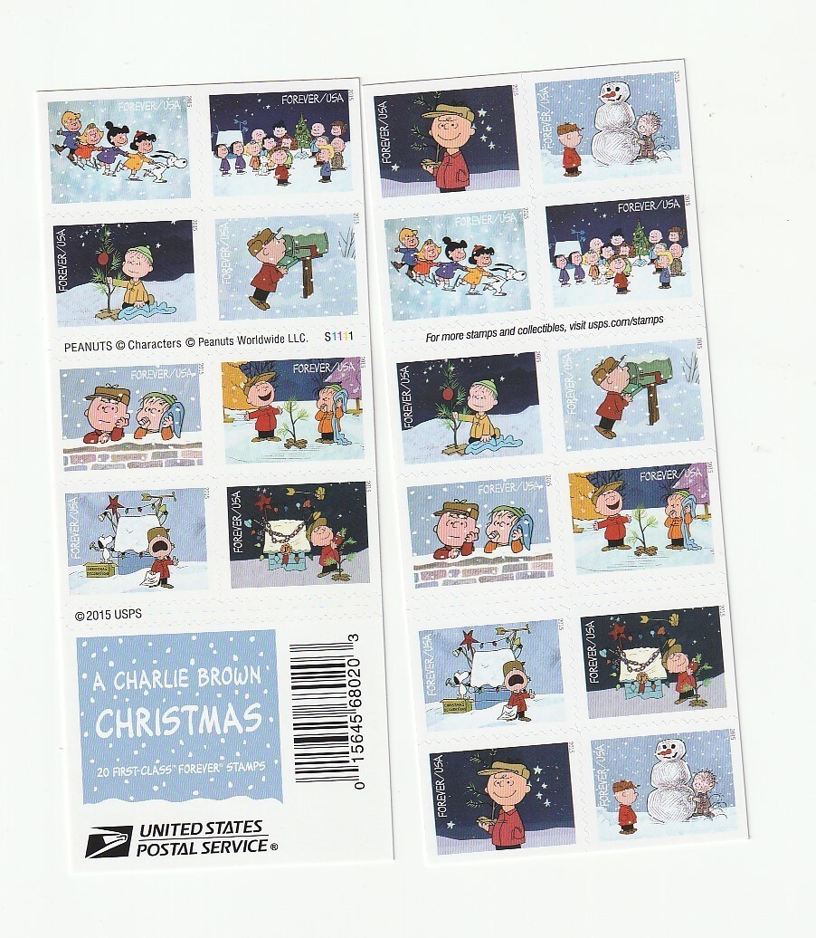 FIRST CLASS LETTER STAMPS A CHARLIE BROWN CHRISTMAS 78¢ 1 BOOKLET Collectible