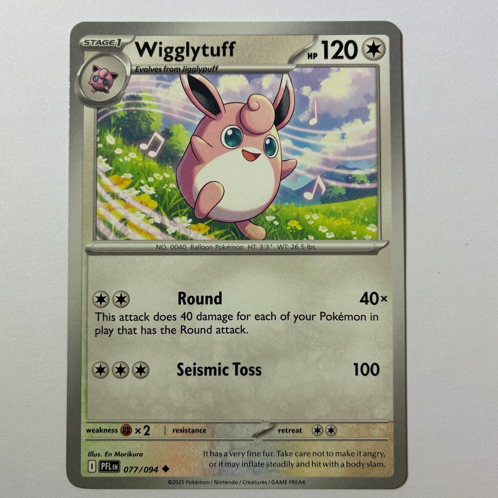 Wigglytuff 077/094 Uncommon Phantasmal Flames Pokemon Near Mint