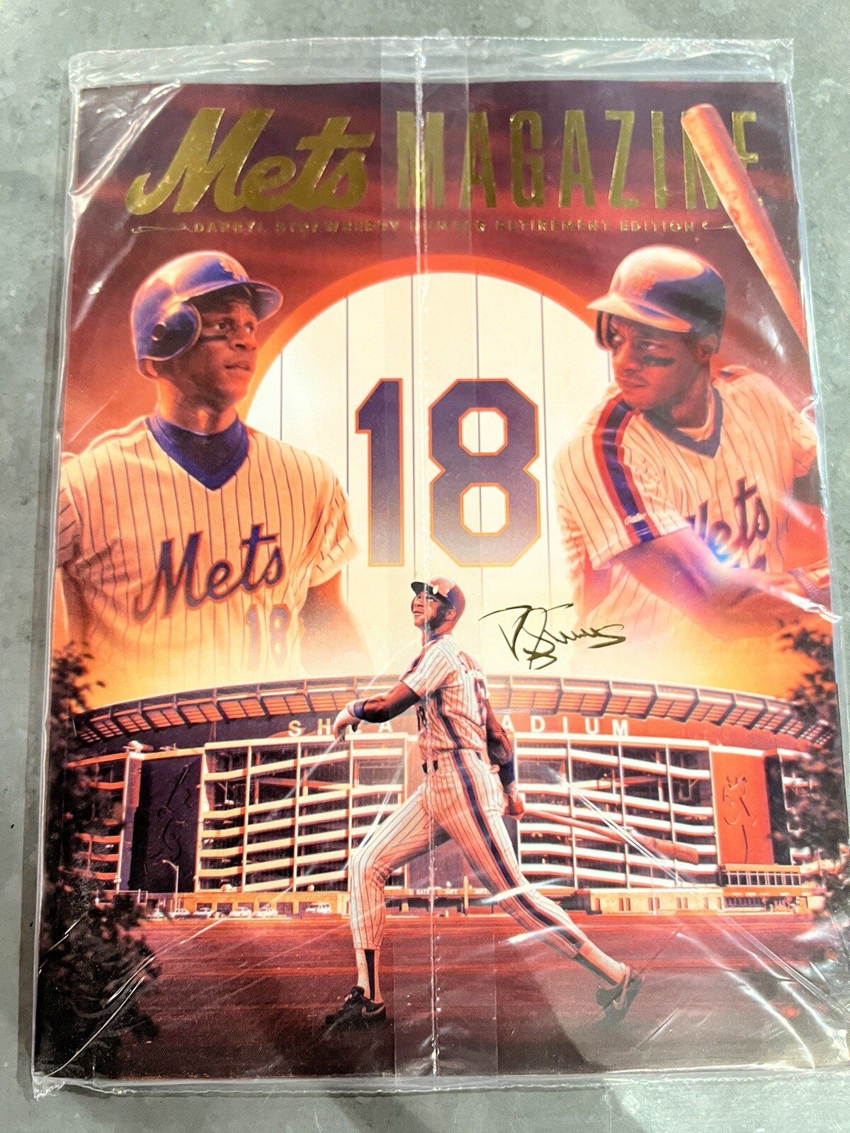 NY METS DARRYL STRAWBERRY PROGRAM #18 NUMBER RETIREMENT 6/1/2024 MAGAZINE CITI