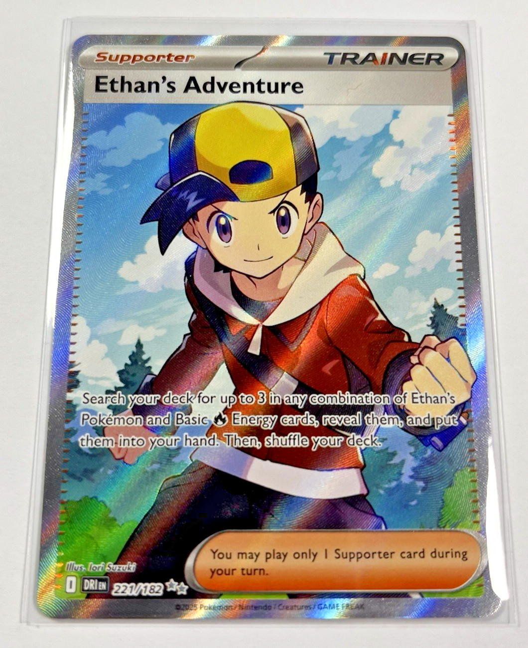 Pokemon Destined Rivals Ethan’s Adventure 221/182 Scarlet And Violet NM