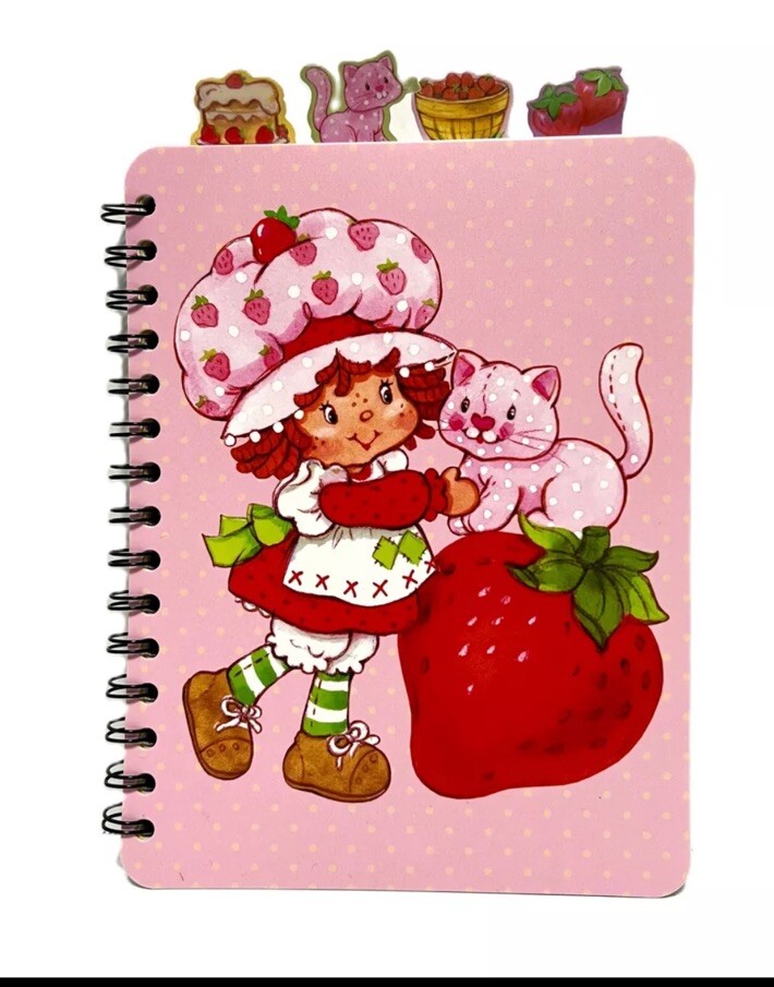NEW✨Strawberry Shortcake & Custard Tab Journal Notebook 7in (W) x 9.in