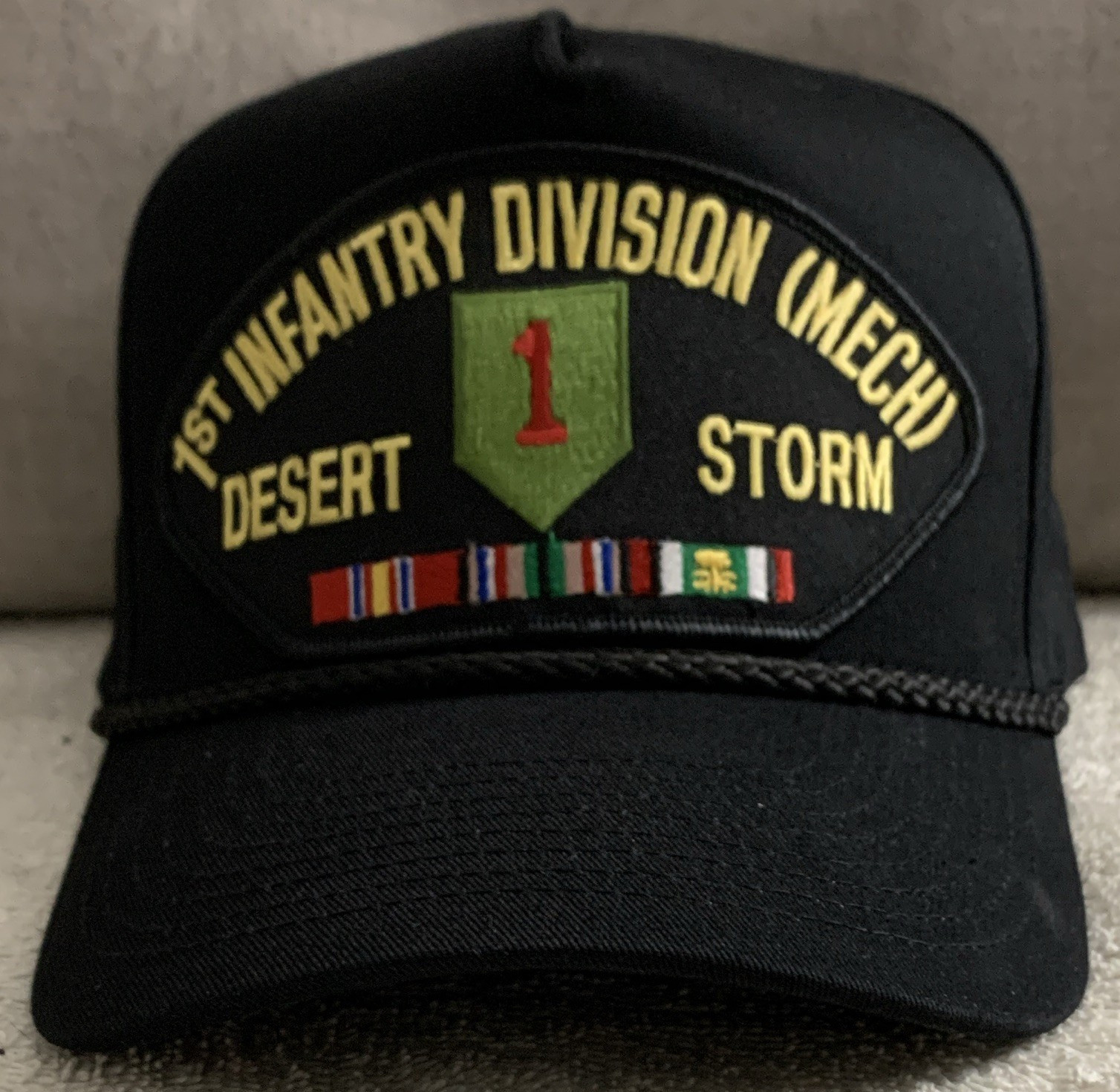 U.S. Army 1st Infantry Division (Mech) Desert Storm Militaria Theme Hat/Cap