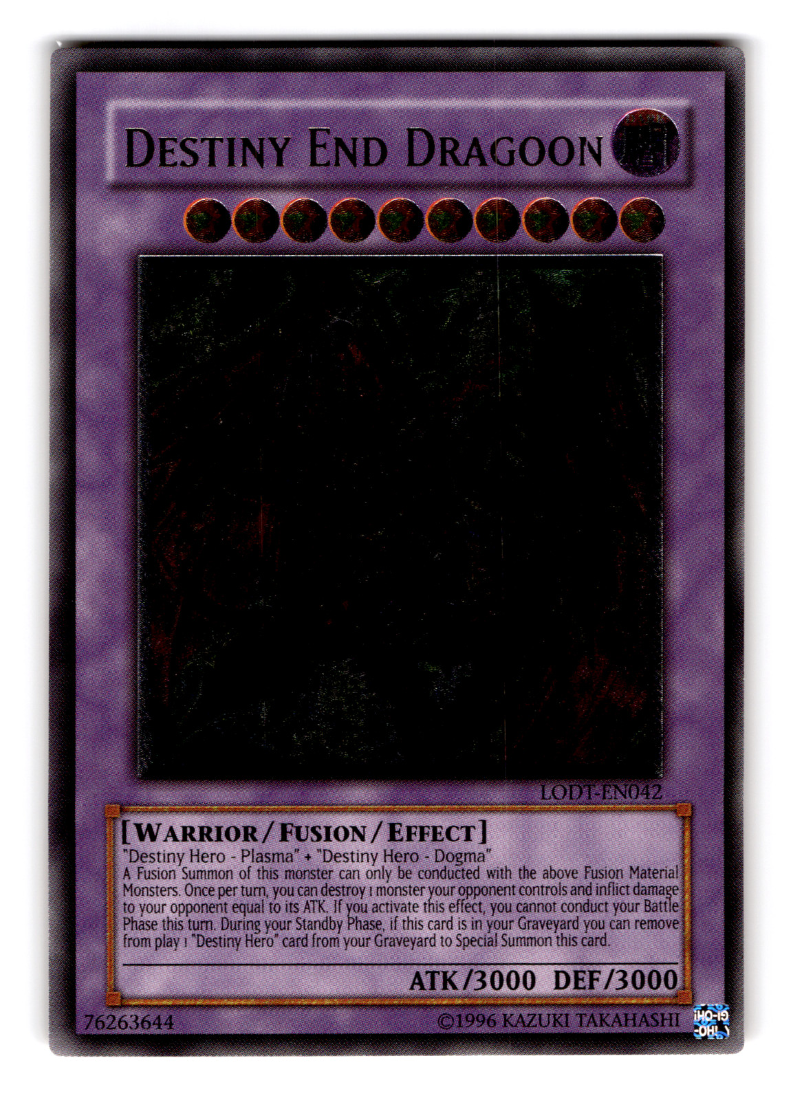 YUGIOH DESTINY END DRAGOON ULTIMATE RARE LP LODT-EN042 2/3