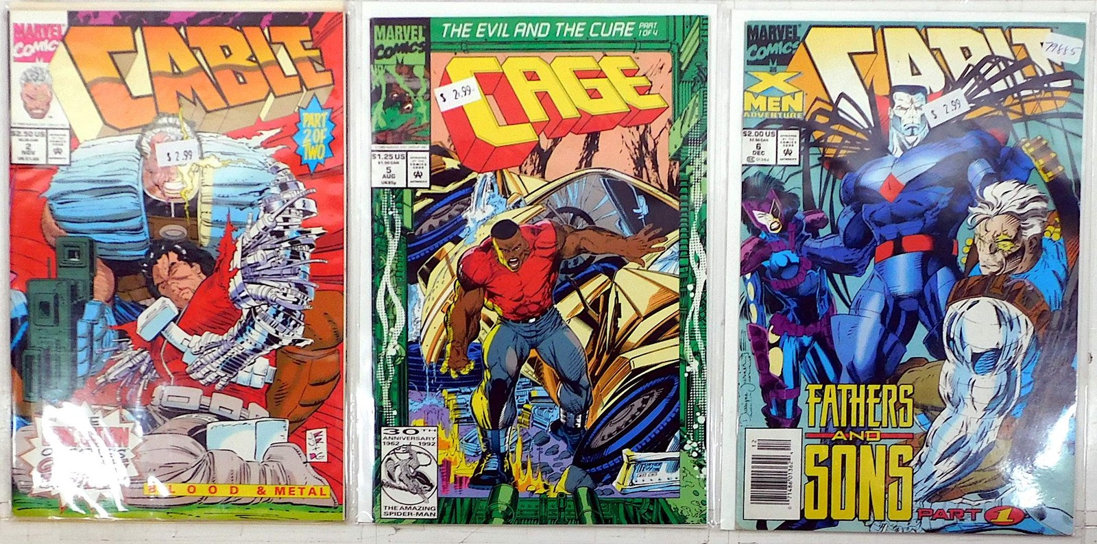 Cage Lot of 3 #2, 5, 6 (1992) Marvel Comics Luke Cage 1st Print Comic Books