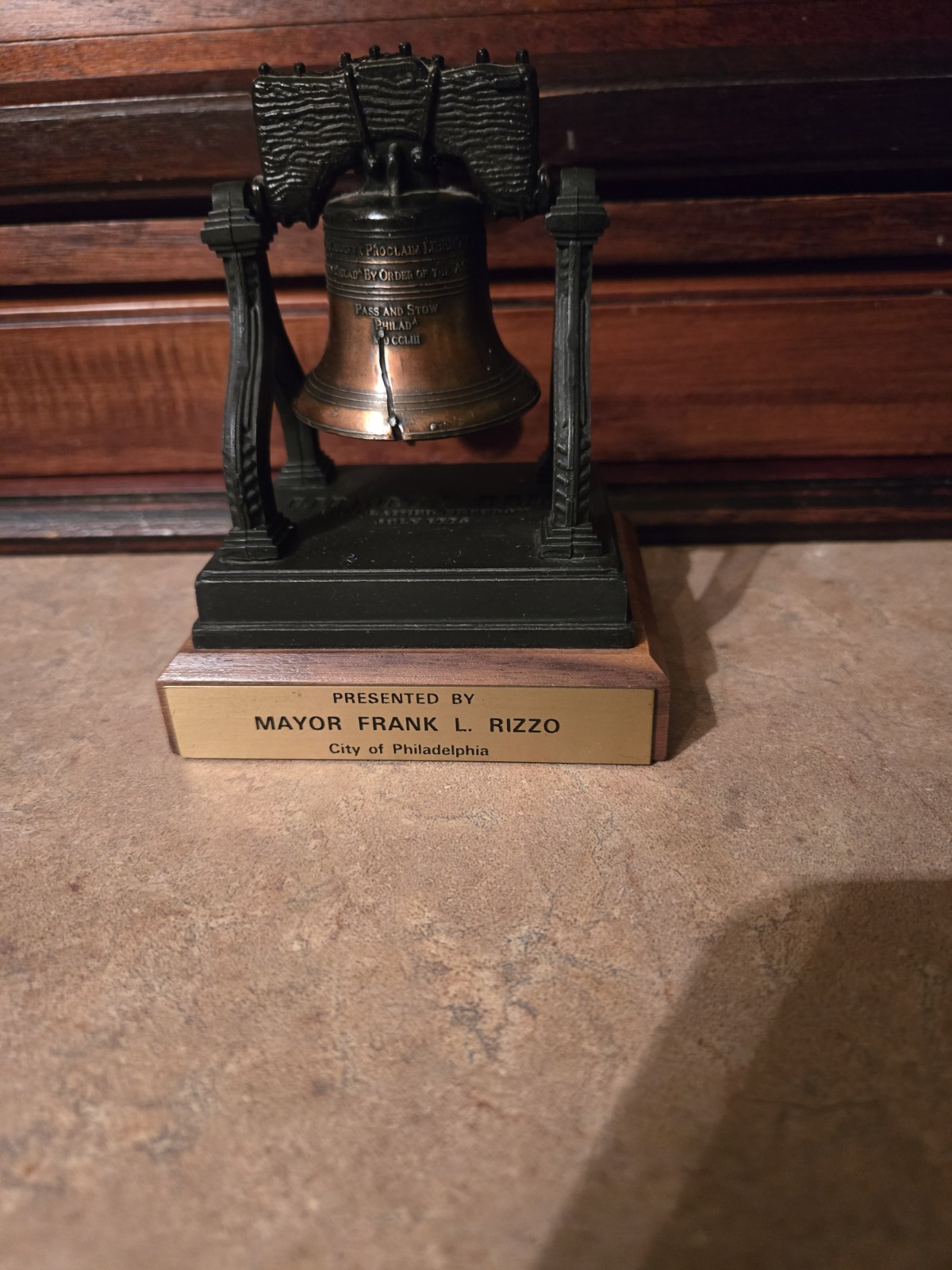 Liberty Bell Replica Presented By Mayor Frank L. Rizzo Of The City Of…