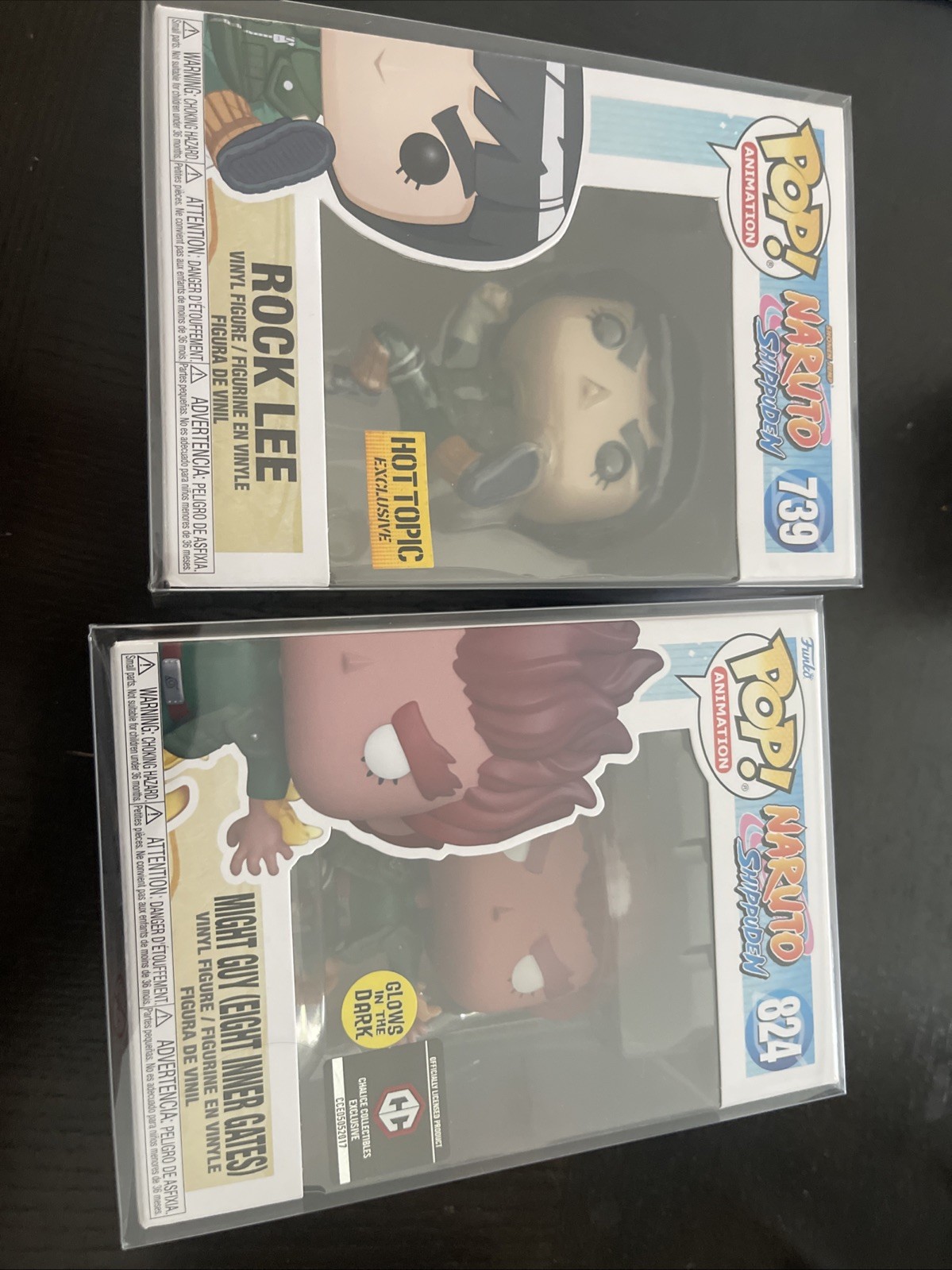 Naruto Shippuden: Might Guy #824 GITD & Rock Lee #739 Hot Topic Exclusive