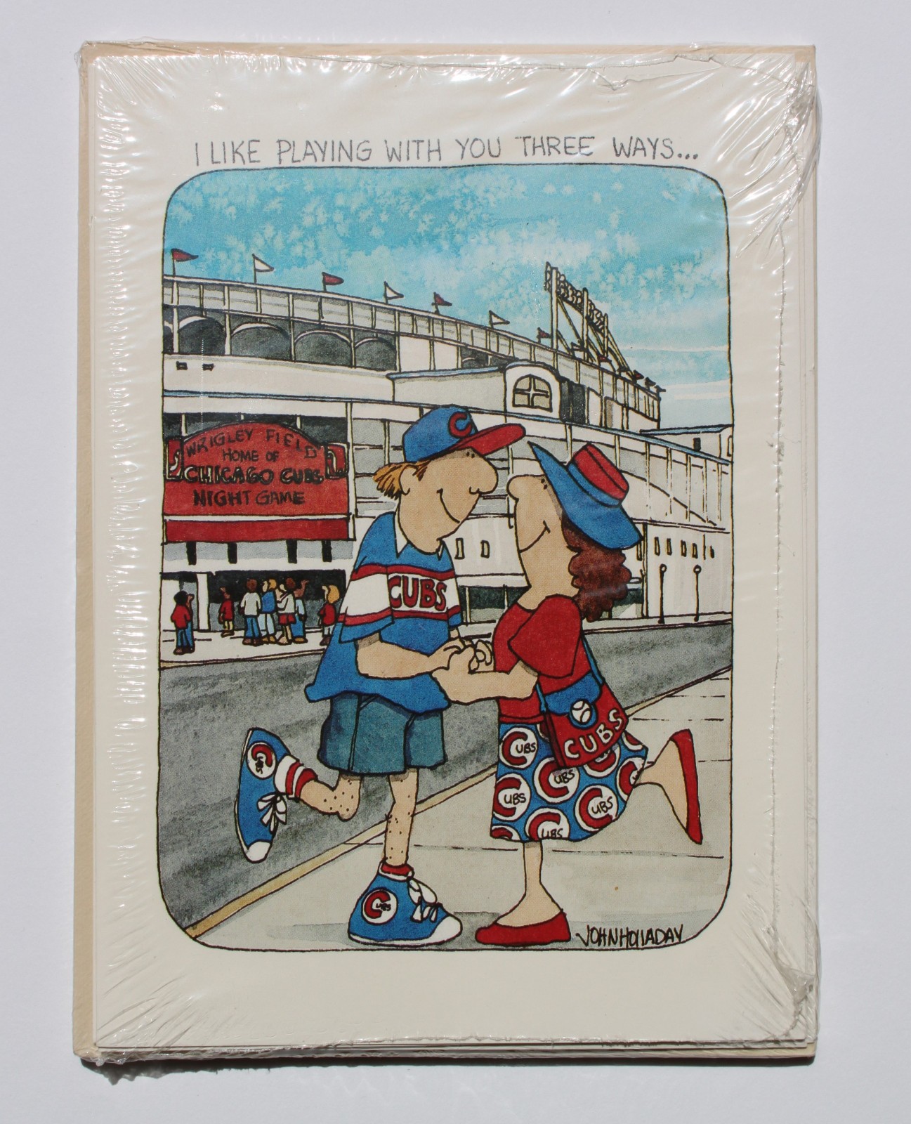 Vintage John Holladay CHICAGO CUBS Cartoon Art Postcards & Envelopes – Set of 6