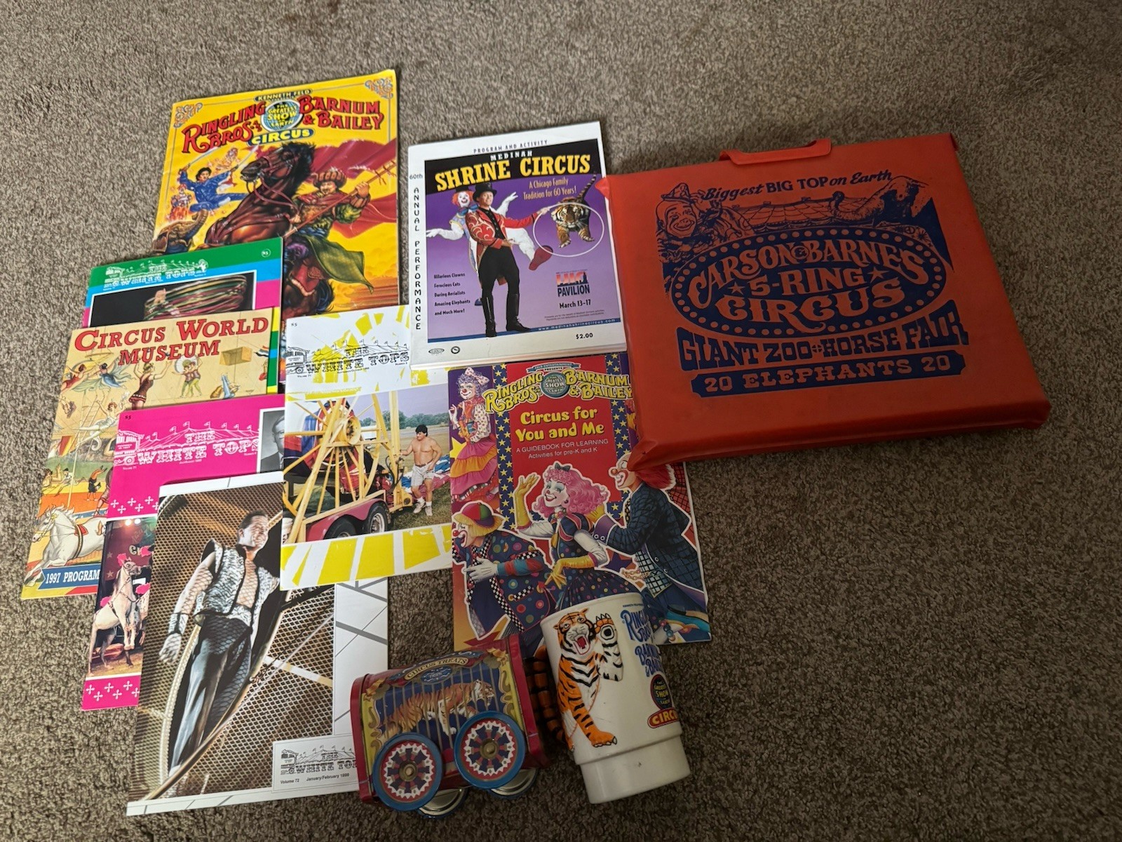 Lot Of Vintage Ringling Brothers Circus Souvenirs Memorabilia Advt -As Shown