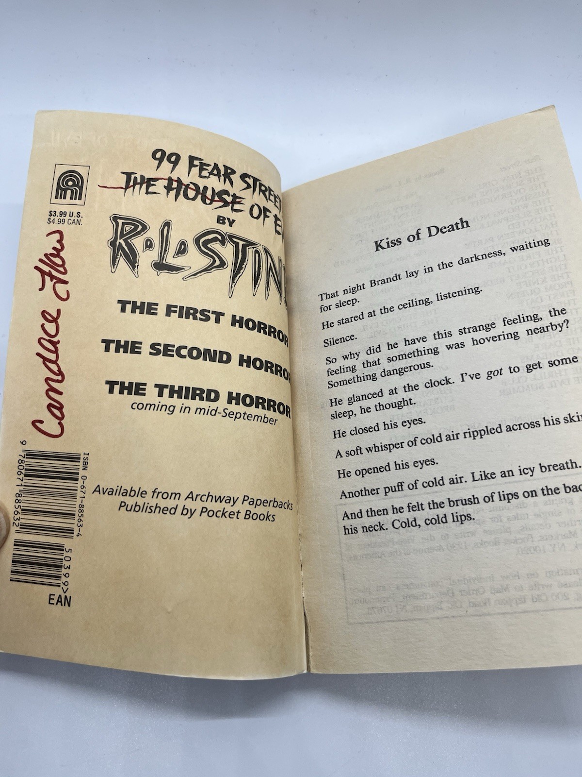 RL Stine Fear Street 99 Fear Street First Horror, The Second Horror c1994 PB