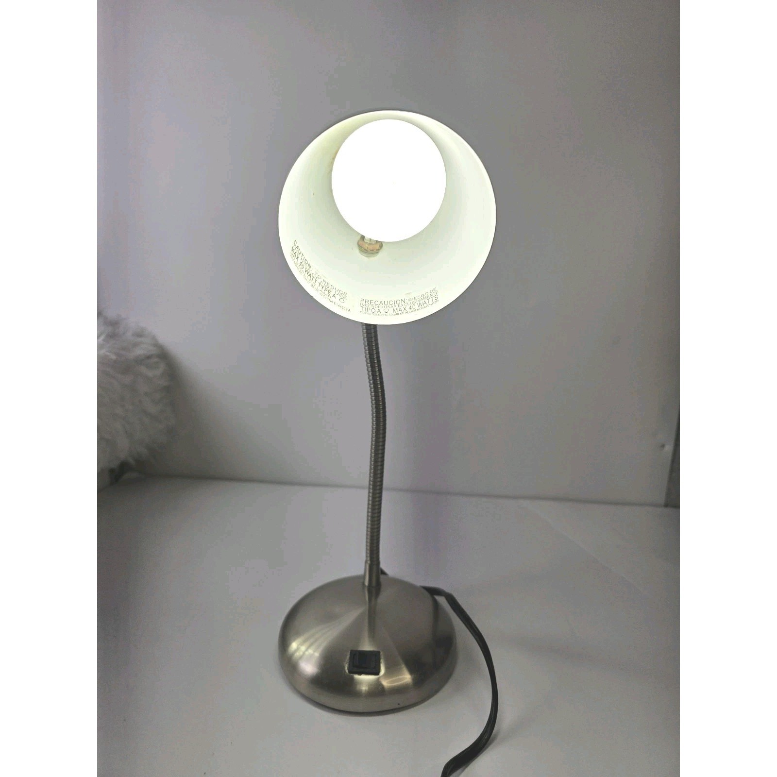 Brushed Silver Desk Lamp