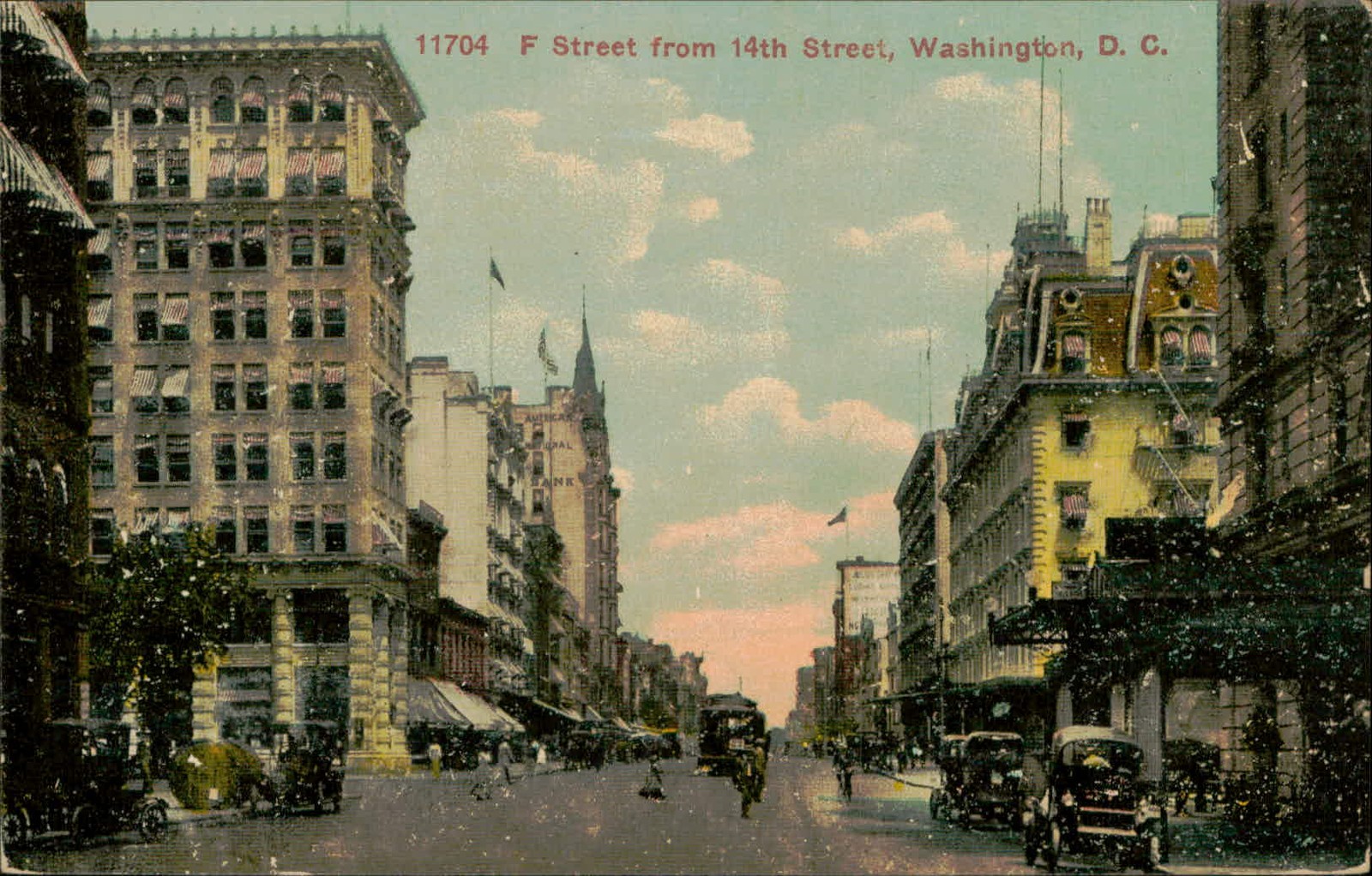 Postcard: 11704 F Street from 14th Street, Washington, D. C. NAL ANK A