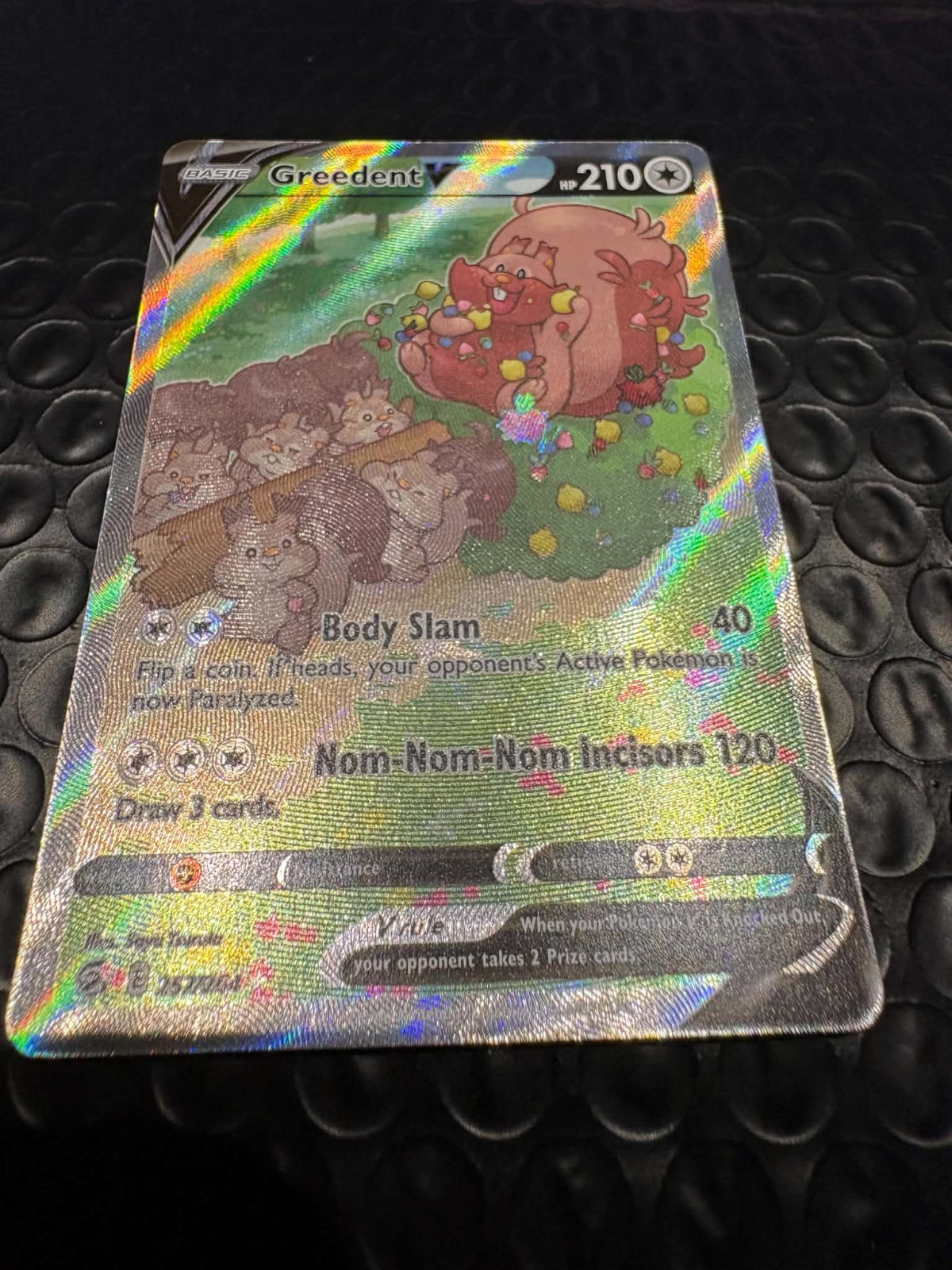 Greedent V 257/264 Ultra Rare Alternative Art NM Pokemon Fusion Strike
