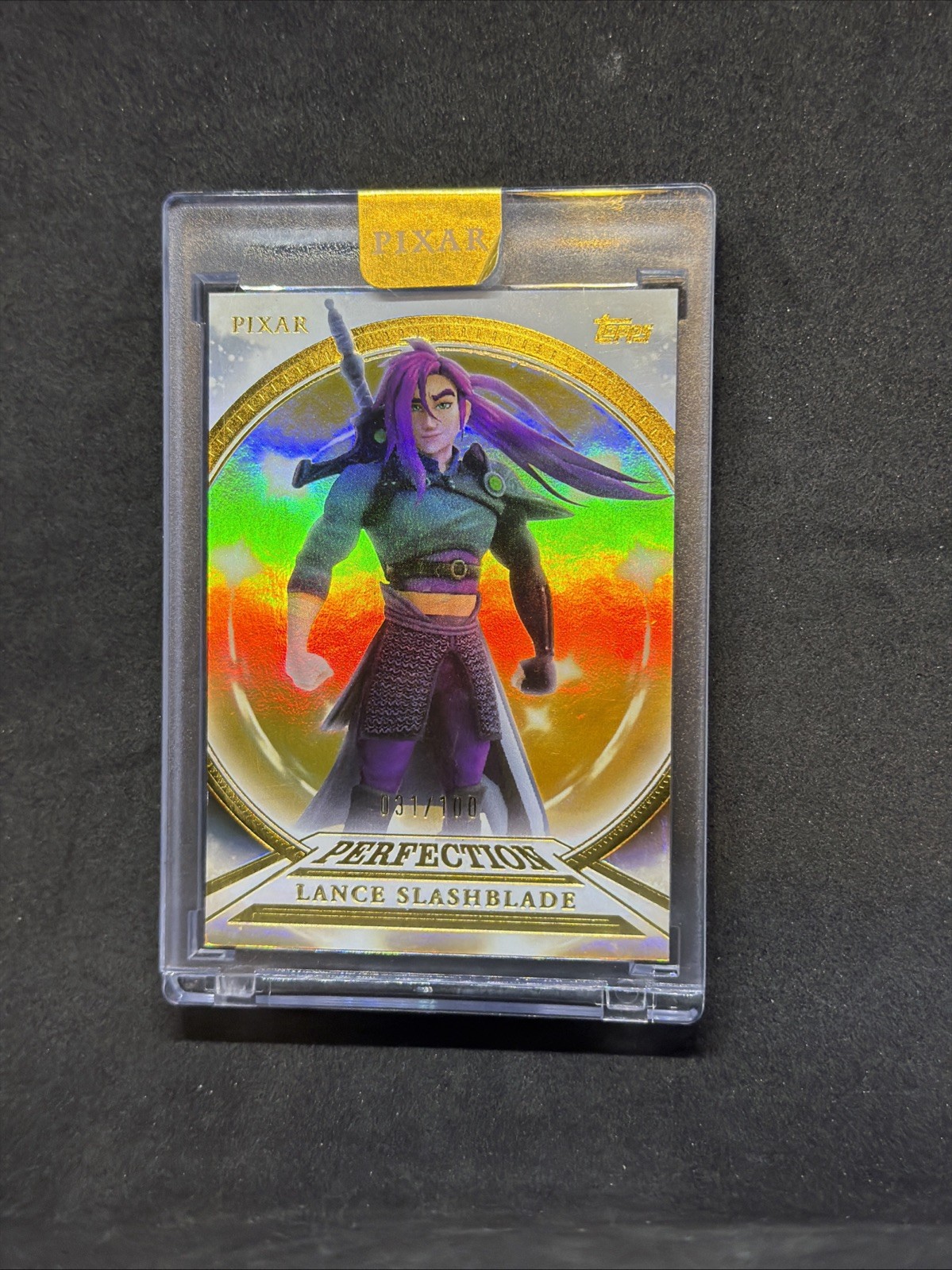 2025 Topps Pixar Gold Inside Out 2 Perfection Lance Slashblade PP-100 /100