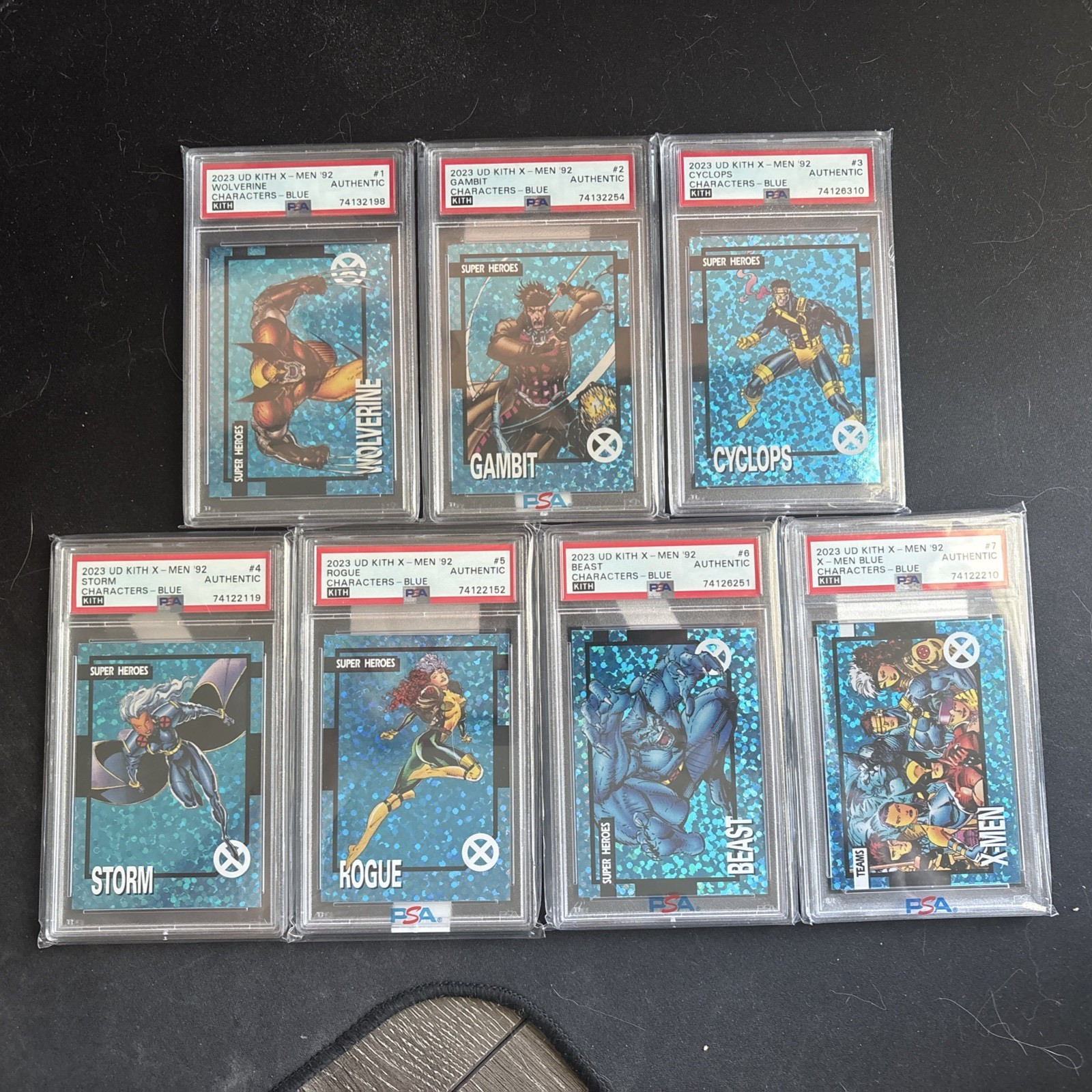 Kith Ascics X-Men ’92 Characters Full Set! /50 Blue PSA Authentic