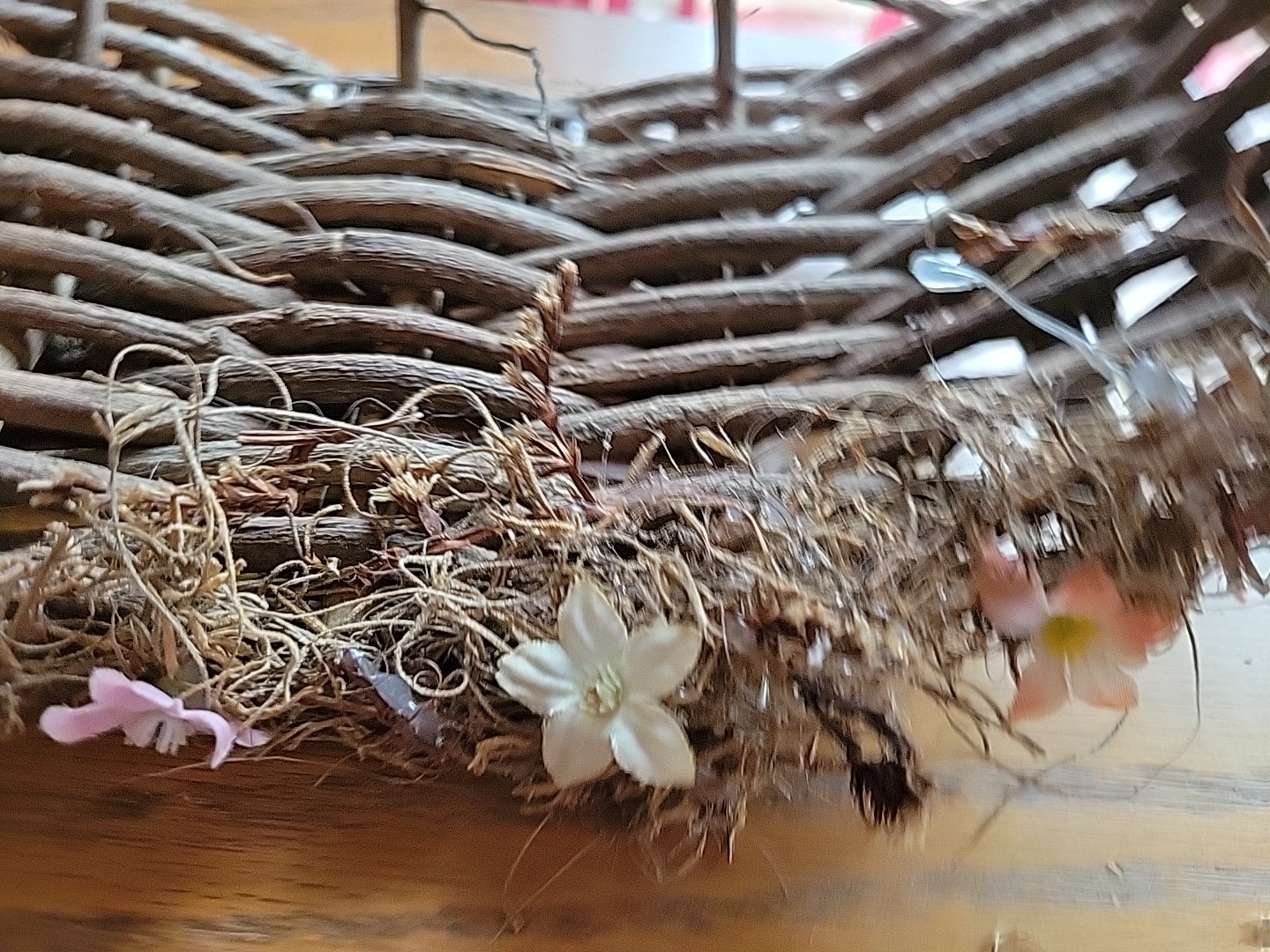 Twig Heart Primitive Rustic Country Cottage Basket Woven Wall Art Gift Valentine