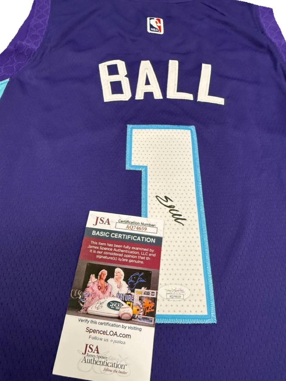 LaMelo Ball NBA Autographed Signed Jersey JSA Authentication