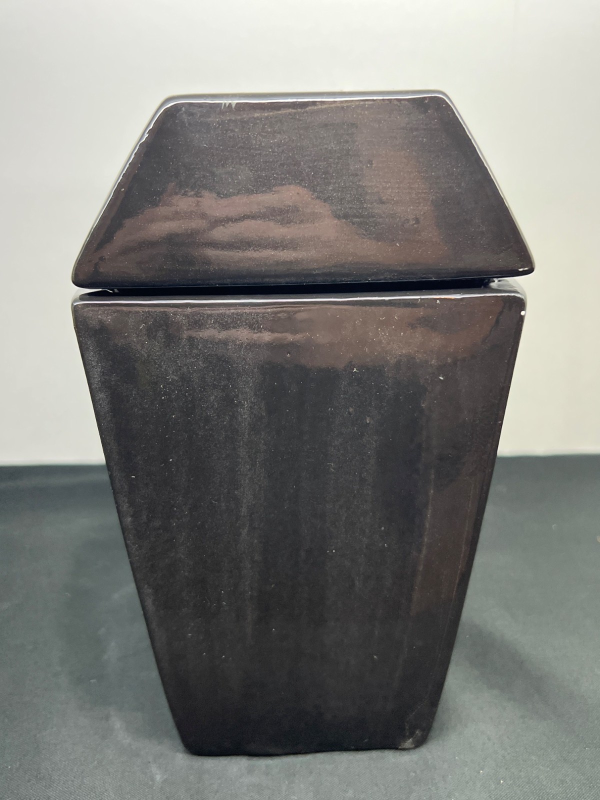 Black Ceramic Skeleton Design Candy Jar With Lid 100% Earthenware Hand Wash Only