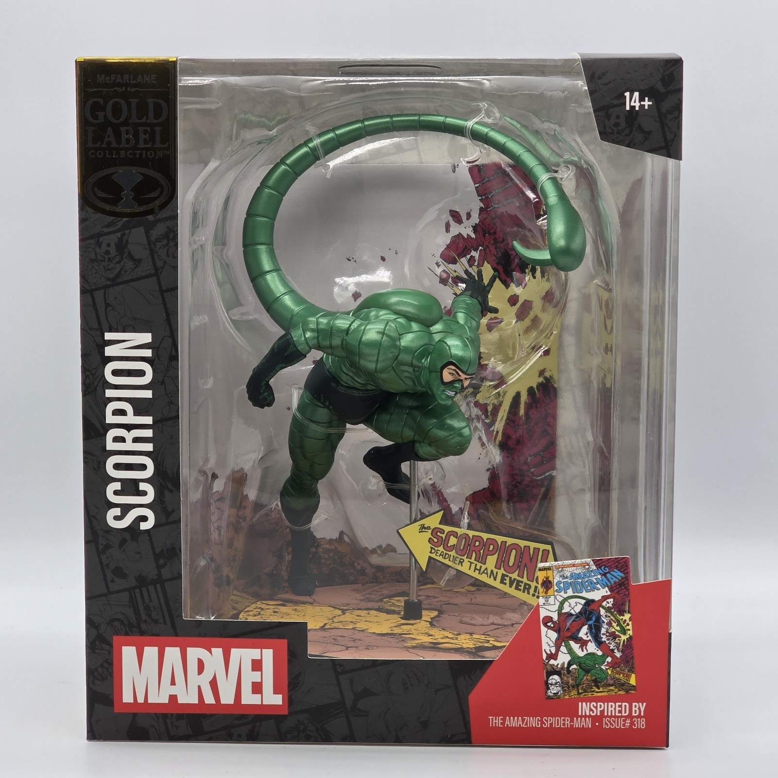 McFarlane Toys Marvel 1:10th The Amazing Spider-man 318 SCORPION Gold Label