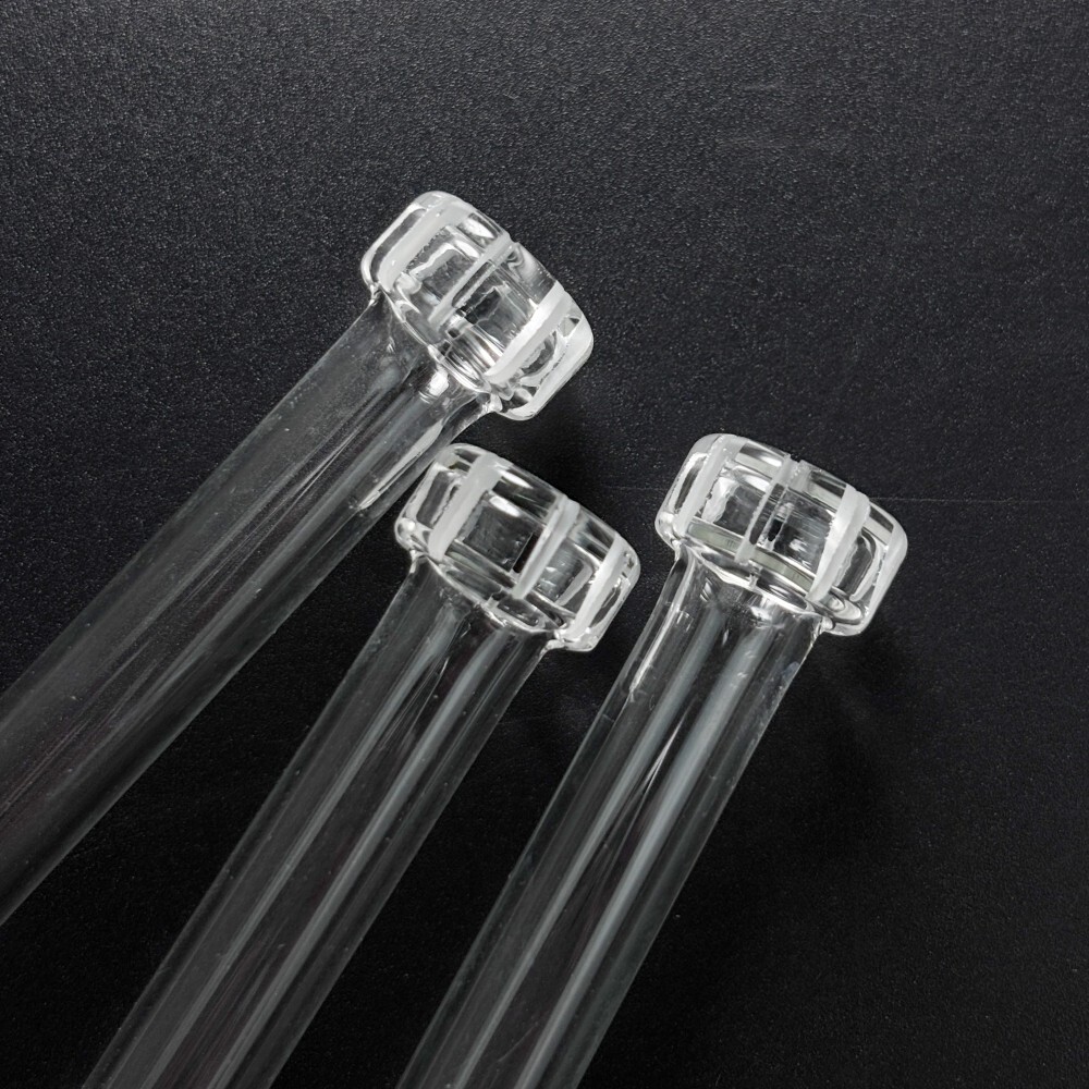 2PCS Thick 5.1in Glass Downstem Diffuser Showerhead Filter Adapter Glass Bong