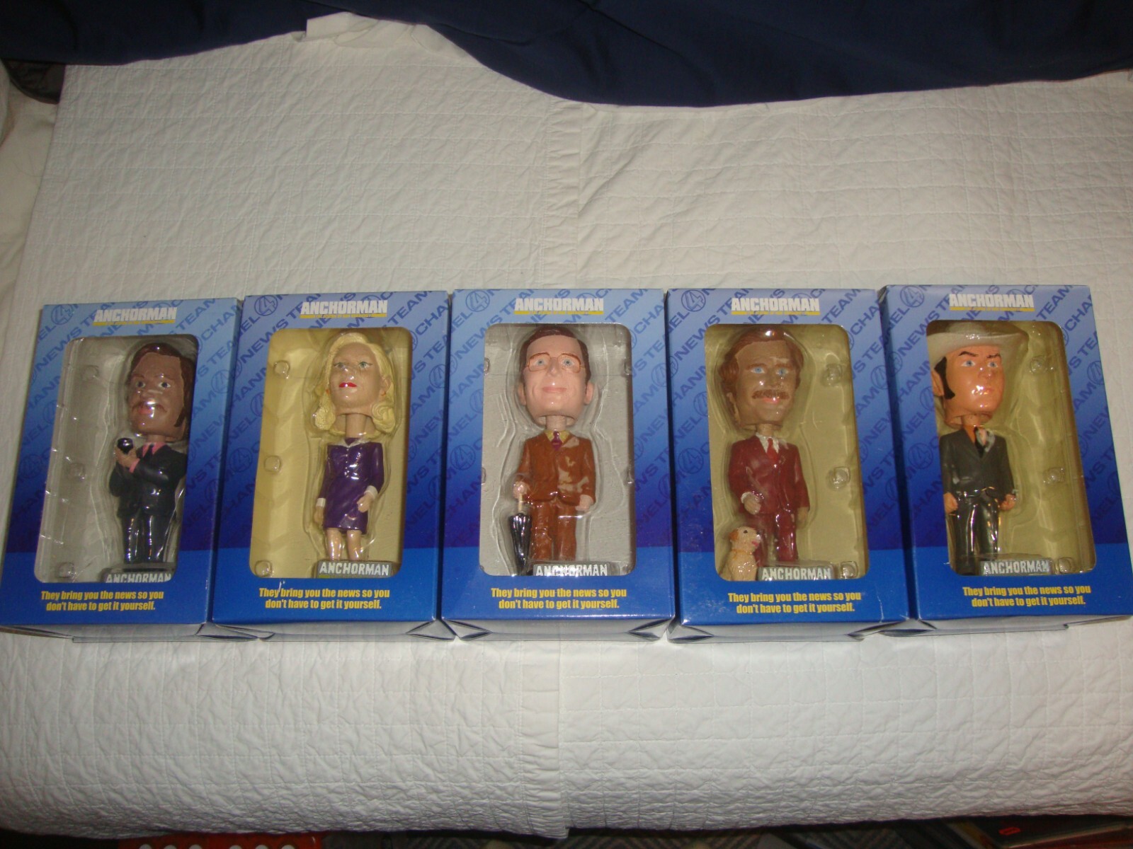 Will Ferrell Anchorman promo 5 bobblehead set