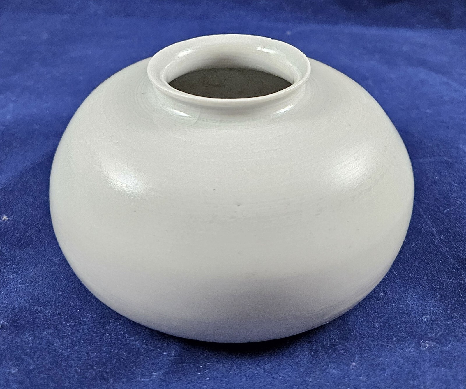 Small Ceramic Earthenware Vase White -2” Tall- Estate Find Signed Beatte 79
