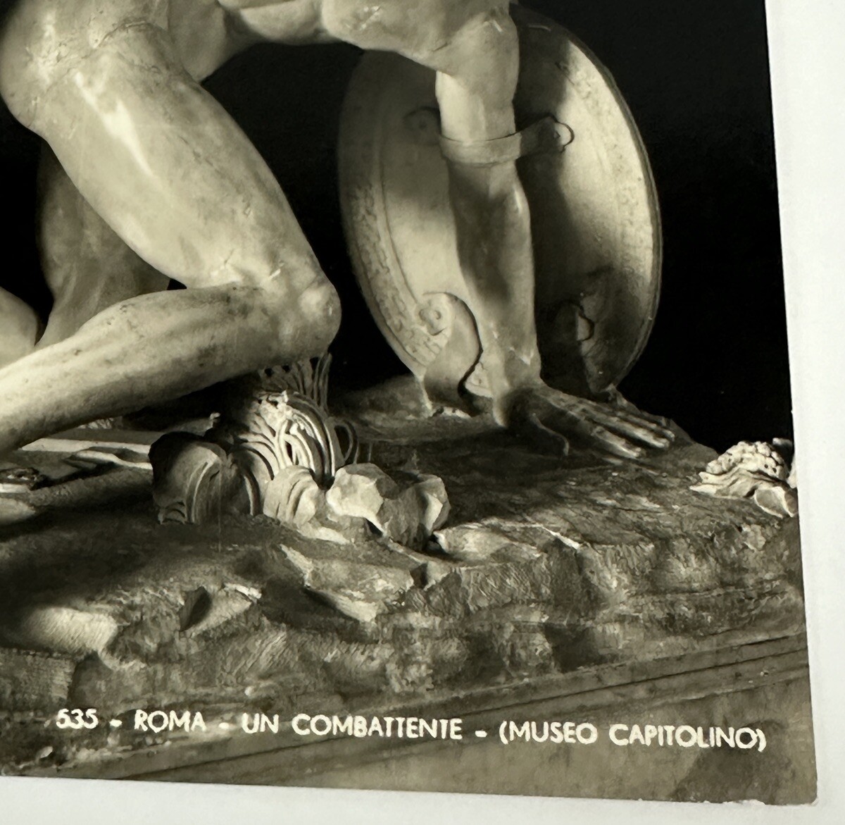 Roma Museu Capitolino Combattente (Iv Secolo A. C.) Real Photo RPPC Postcard