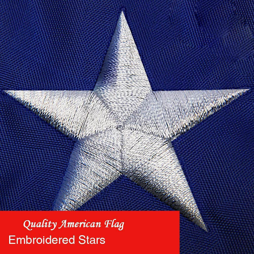 3×5 ft US American Flag Heavy Duty Embroidered Stars Sewn Stripes Grommets Nylon