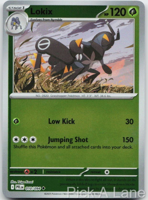 Lokix 010/094 Uncommon Phantasmal Flames Pokemon Reverse Holo Near Mint