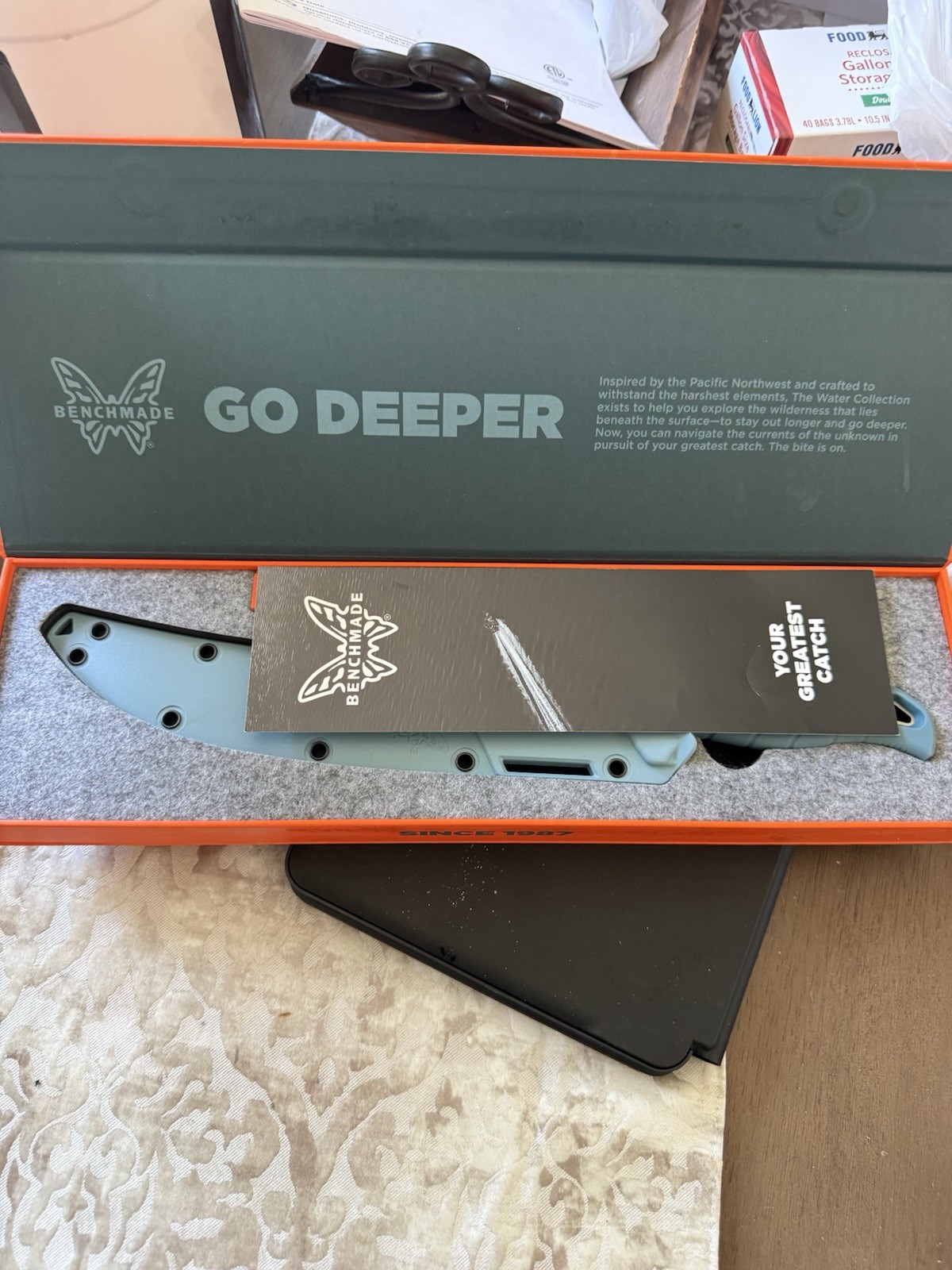 Benchmade Fishcrafter Water Collection 18020 9in Fixed Blade Clip Point Knife