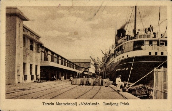 Postcard Tanjung Priok Jakarta, Indonesia, Terrein Maatschappij Nederland – 4300619