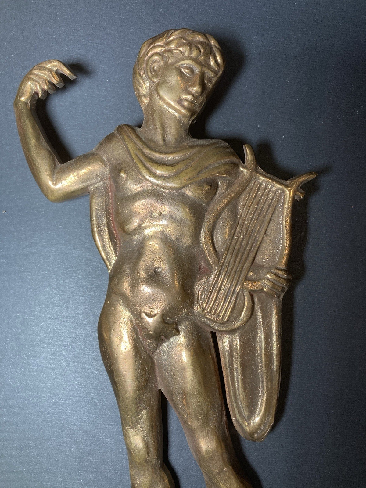Vintage Antique? Bronze Apollo Decor * Music Poetry Artistic