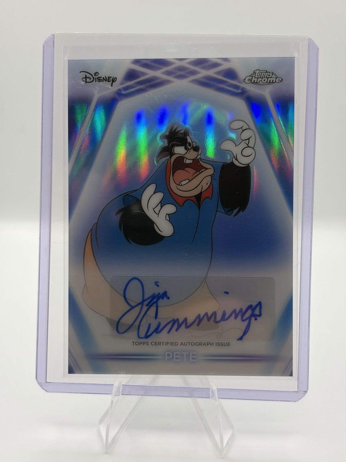 2026 Topps Disney Neon Chrome Etch Pete Goofy Movie Jim Cummings Auto