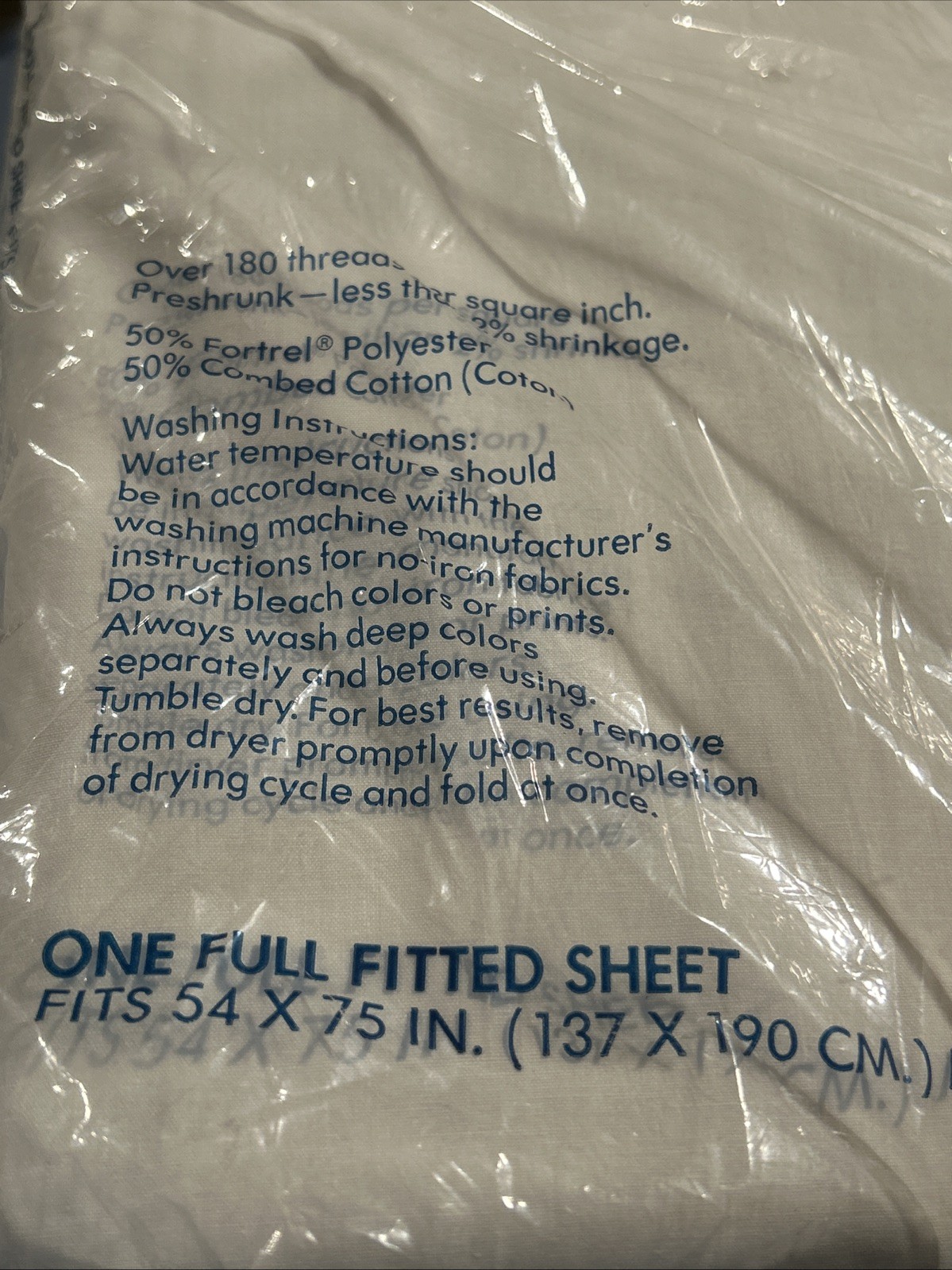 Burlington White Solid Full Fitted Sheet NEW But Opened