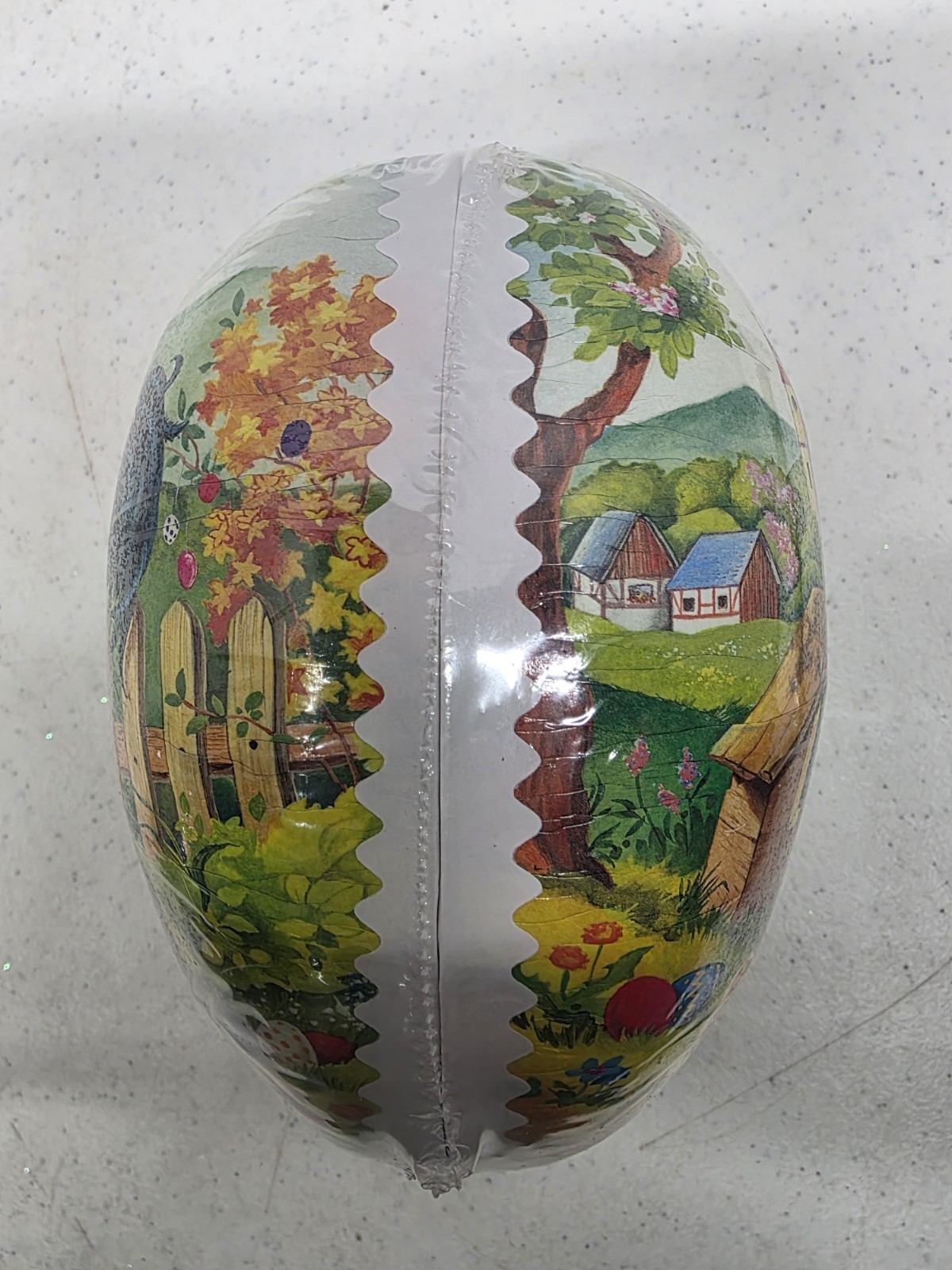 Nestler Paper Papier Mache Easter Egg Candy Container Rooster Hens 6″ Sealed