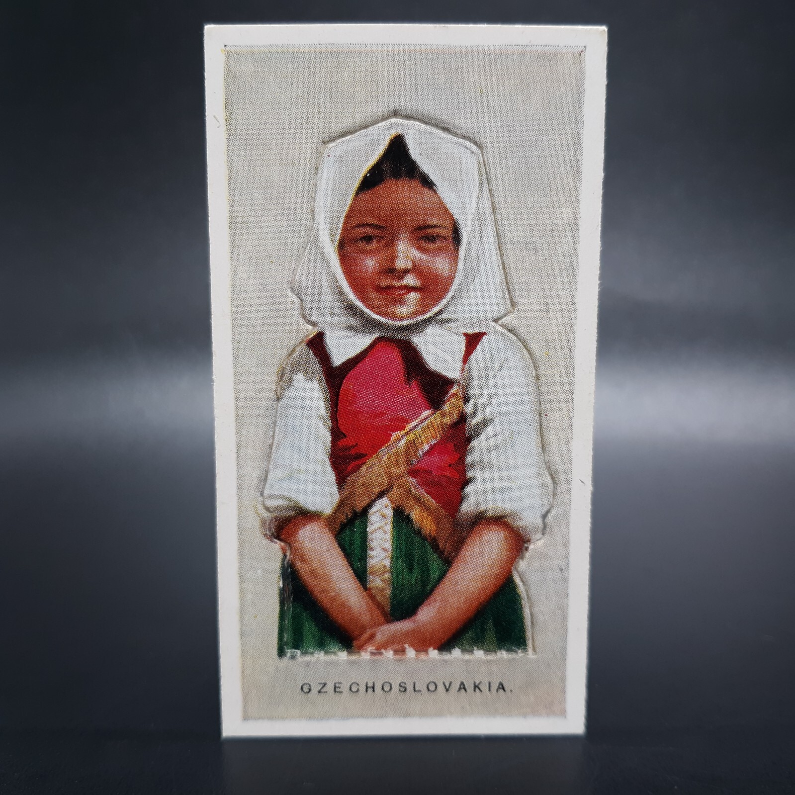 1925 Will’s Children Of All Nations #12 Czechoslovakia Pop Out Cigarette Card