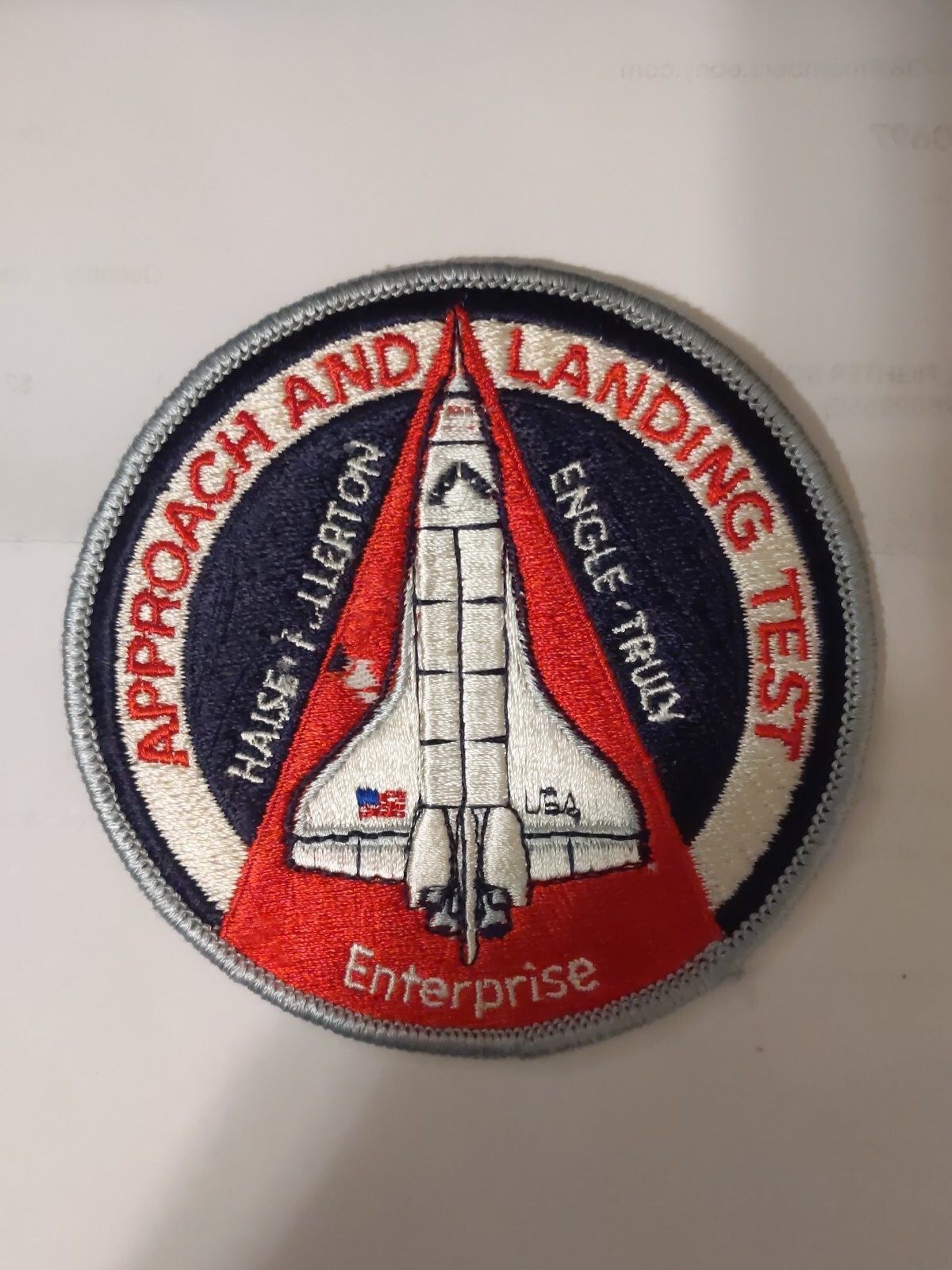 NASA / Space Shuttle Color Patch ‘ENTERPRISE APPROASH AND LANDING ‘ 4 X 4 INCH