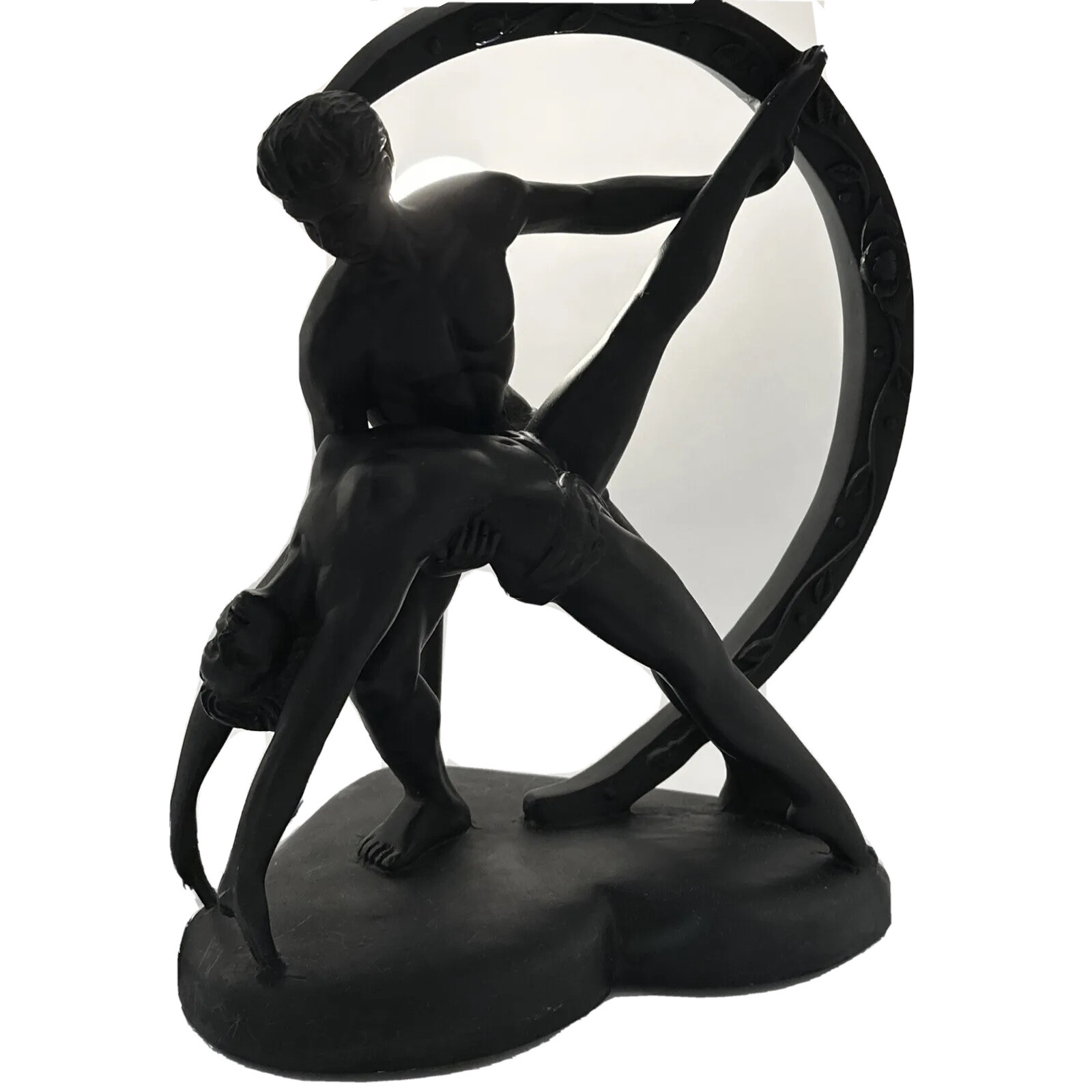 Art Deco Contemporary Sculptural Tabletop Ballerina Dancers Light Fixture
