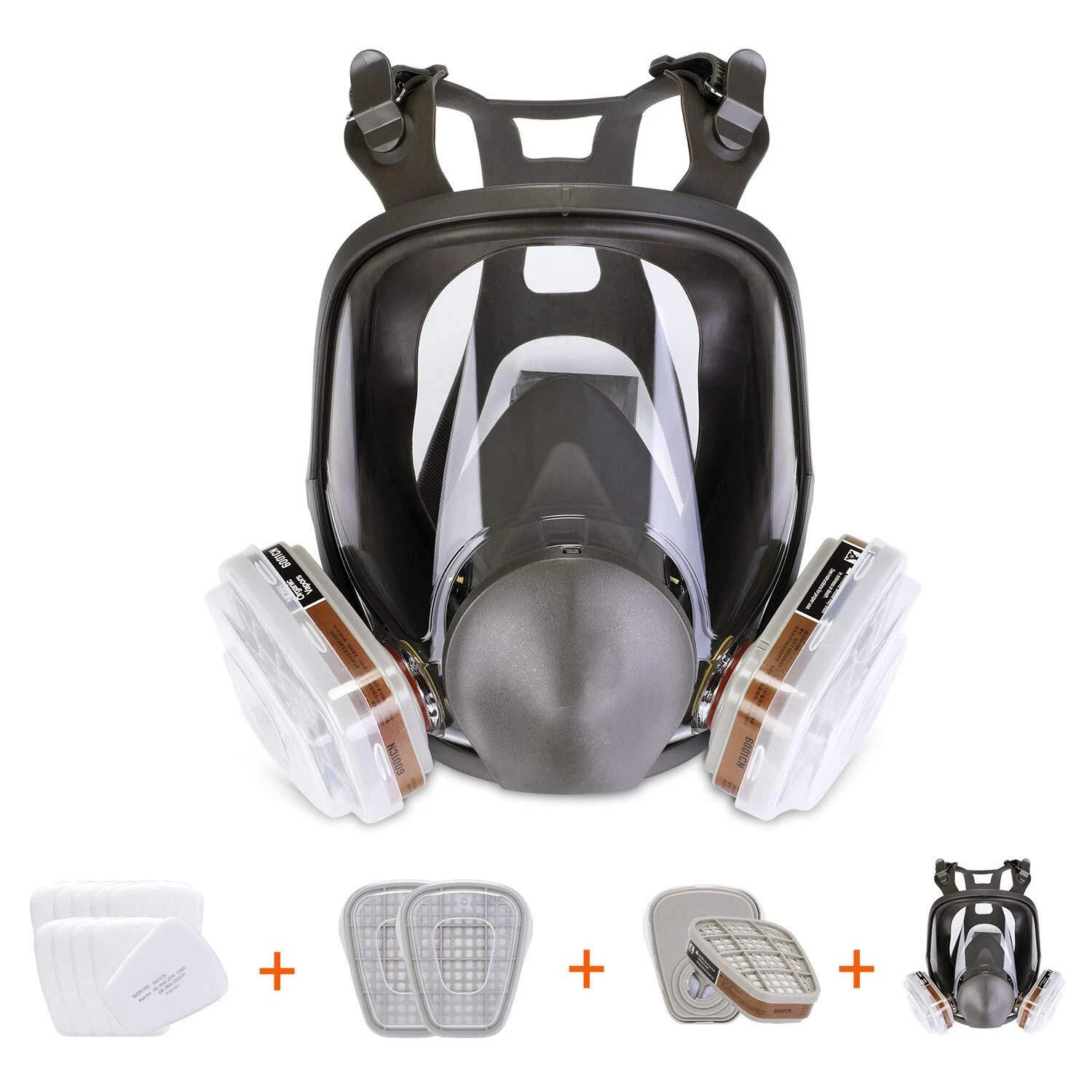 Work Protection Full Face Gas Respirator Against Dust Decoration Car Spraying