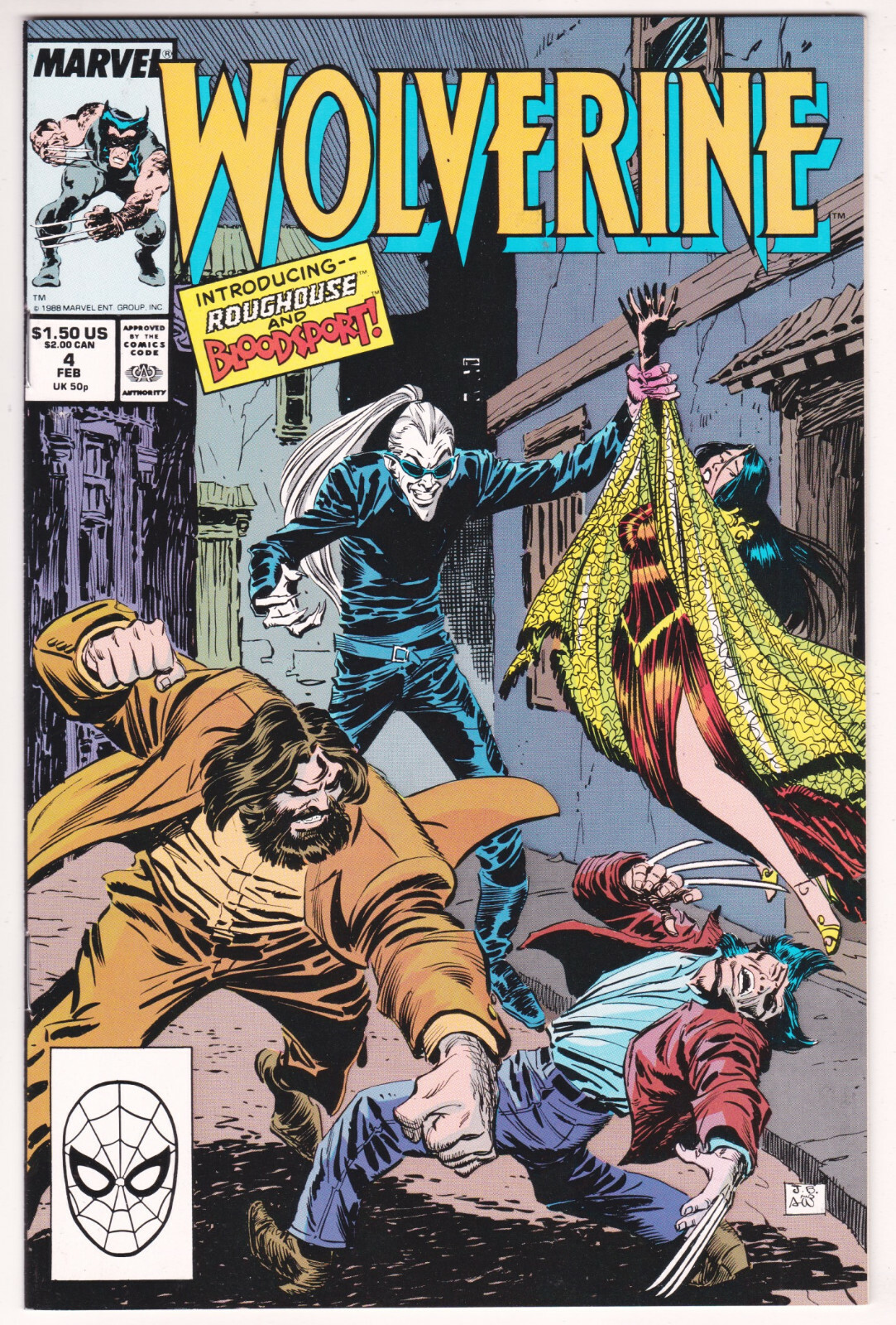 Wolverine #4 Very Fine-Near Mint 9.0 Bloodsport Roughouse John Buscema Art 1989