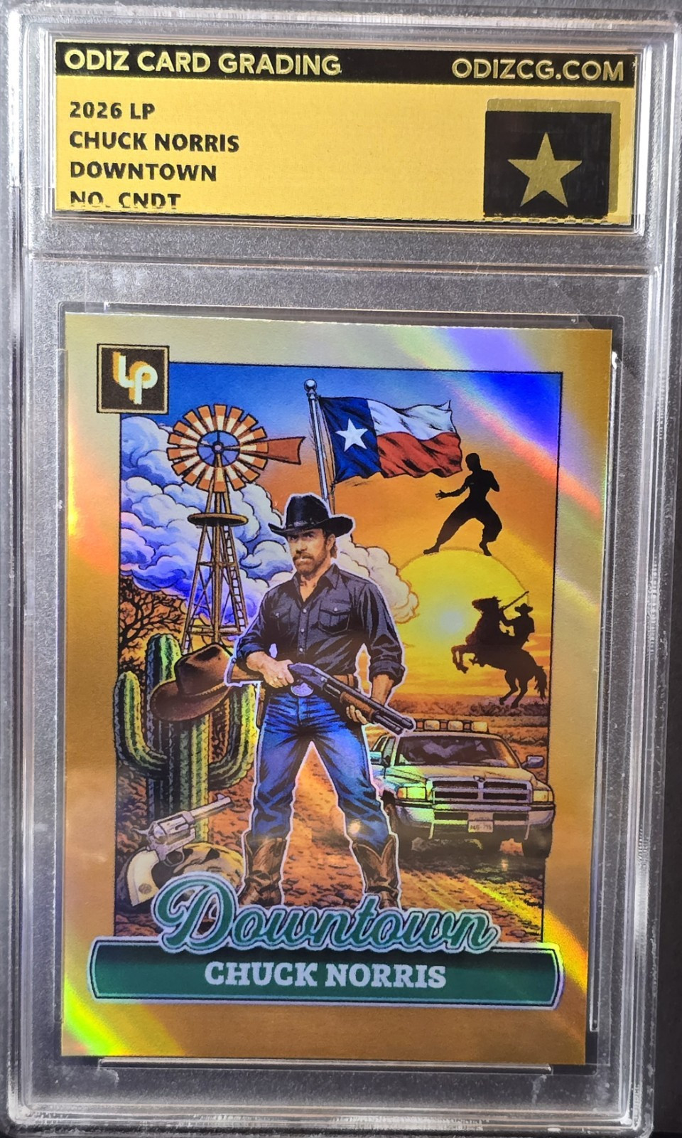 Chuck Norris 2026 Downtown Tribute Art Card – ODIZ Graded – Legend Prints Custom
