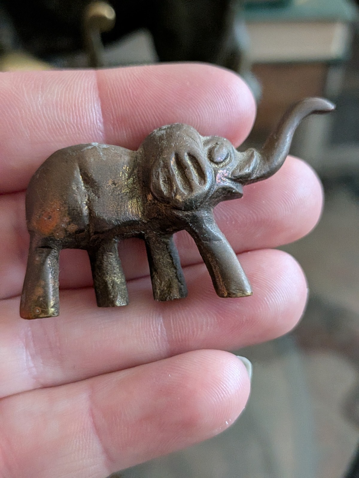 Vtg Elephant Statue Collection Brass & Metal Animal Art Safari Lot Boho Decor