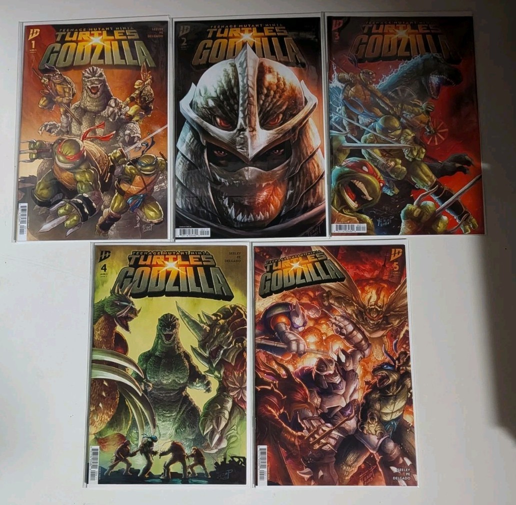 TMNT x Godzilla (2025) #1 2 3 4 5 NM-/VF+ COMPLETE SERIES SET IDW PUBLISHING