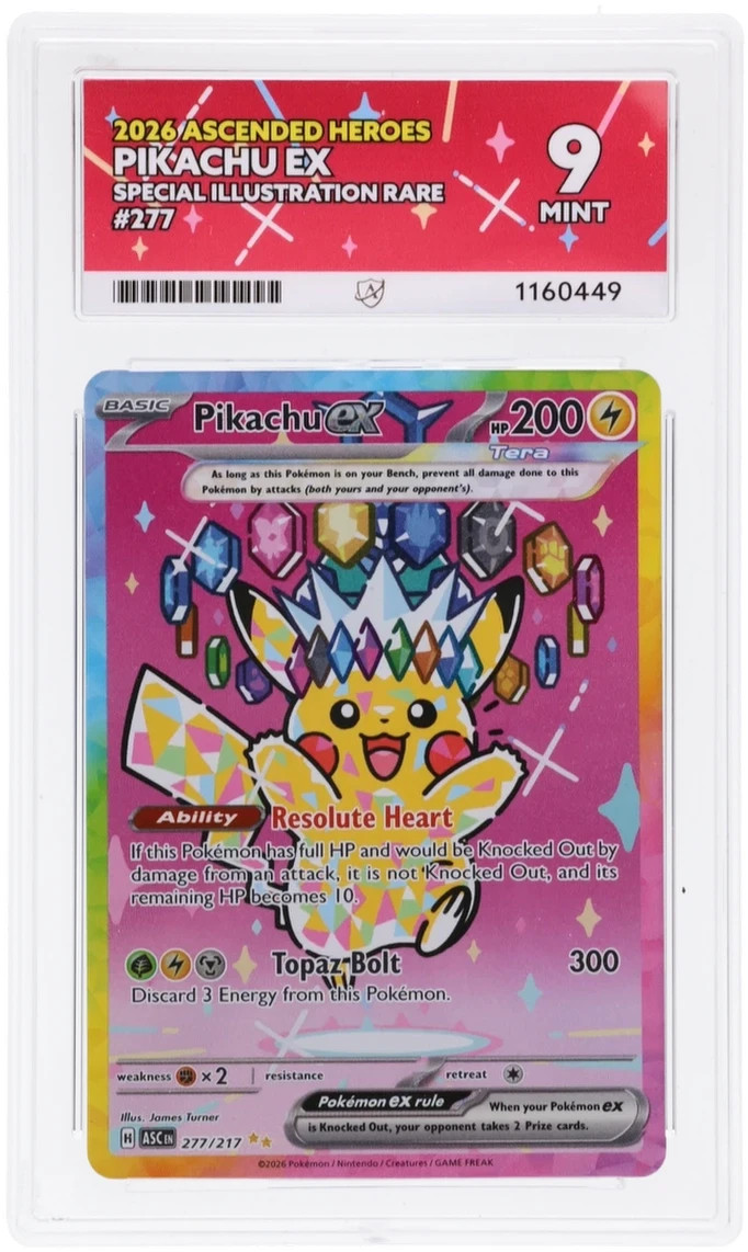 Pikachu Ex Ascended Heroes 277/217 Special Illustration Pokémon TCG ACE 9