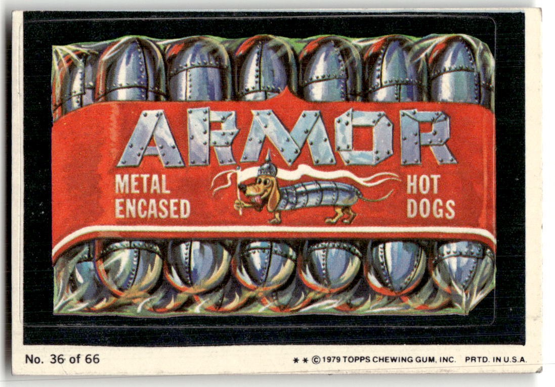 1973 Topps Wacky Packages 4th Series Armor Hot Dogs #NNO