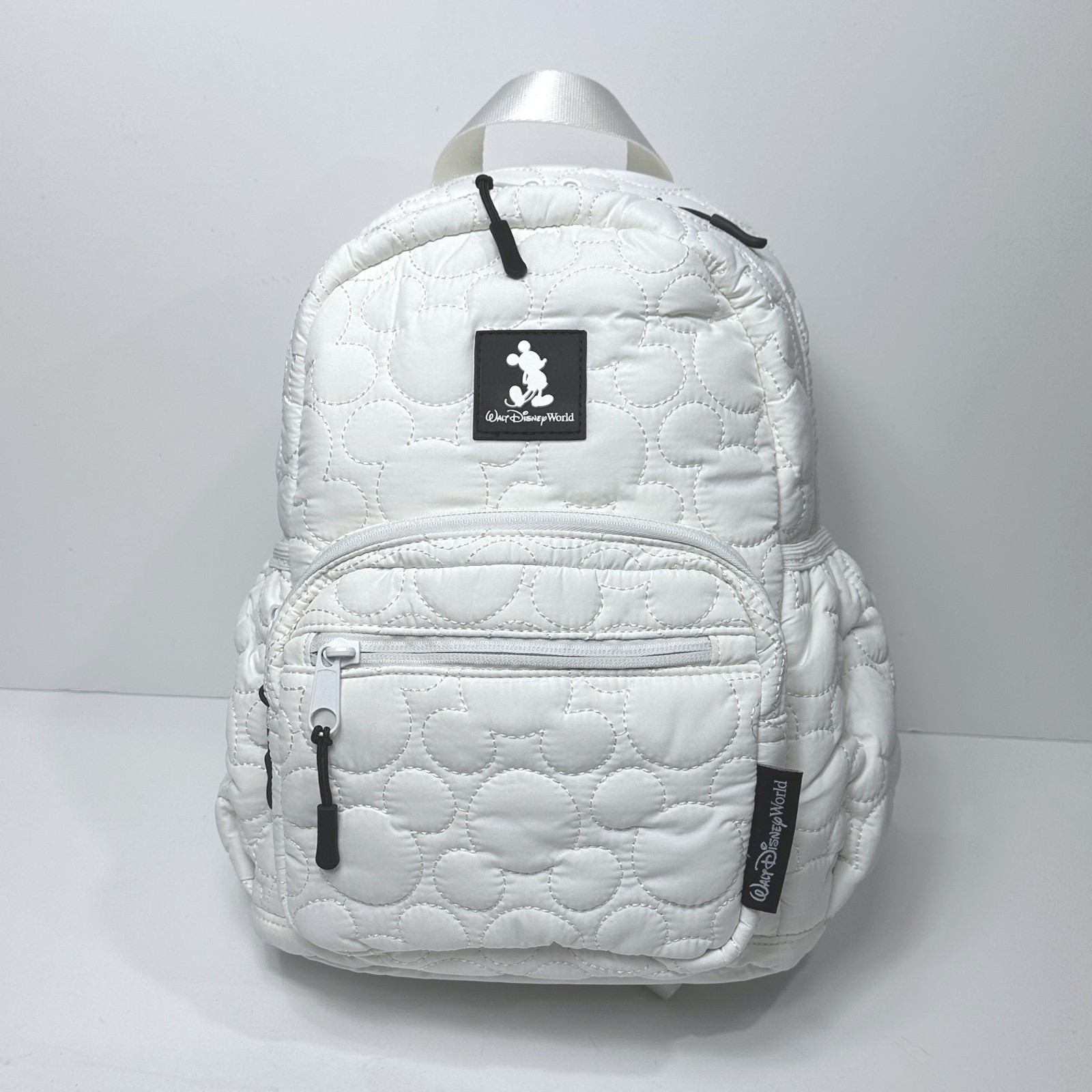 Disney Parks Mickey Mouse Quilted Mini Backpack White Walt Disney World