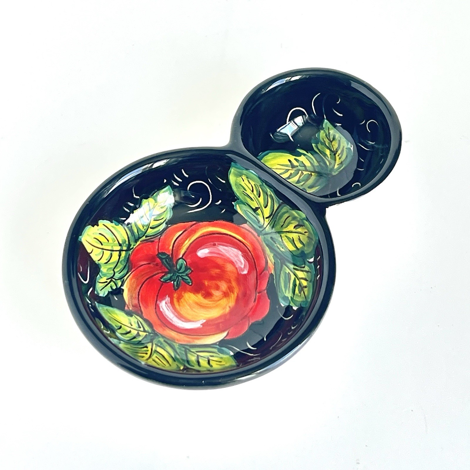Small Appetizer Set Handmade Spain Ceramic 7” Grazia Positano Tomato Design