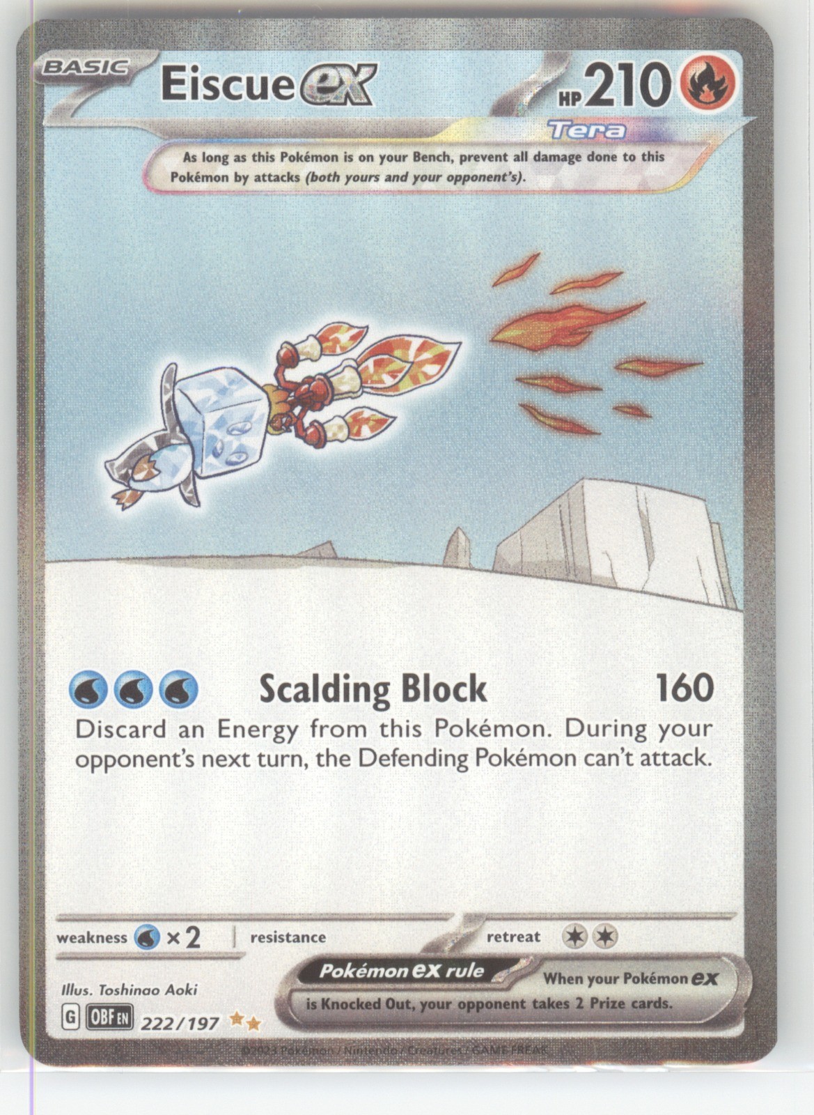 Eiscue ex SIR SV03 Obsidian Flames 222/197