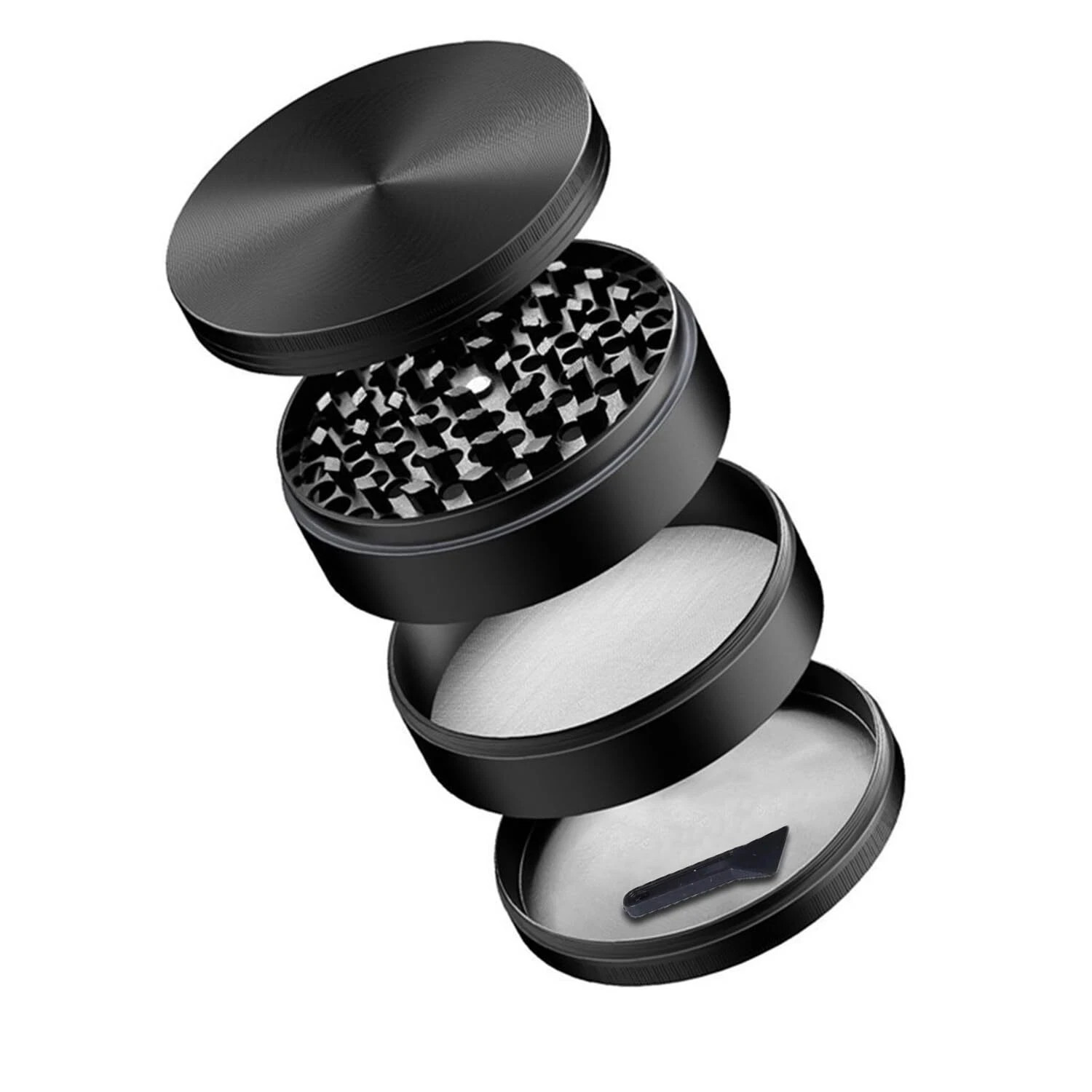 4 Layer 2 inches LARGE Portable Zinc Alloy Grinder Herb Spice Tobacco Grinder US