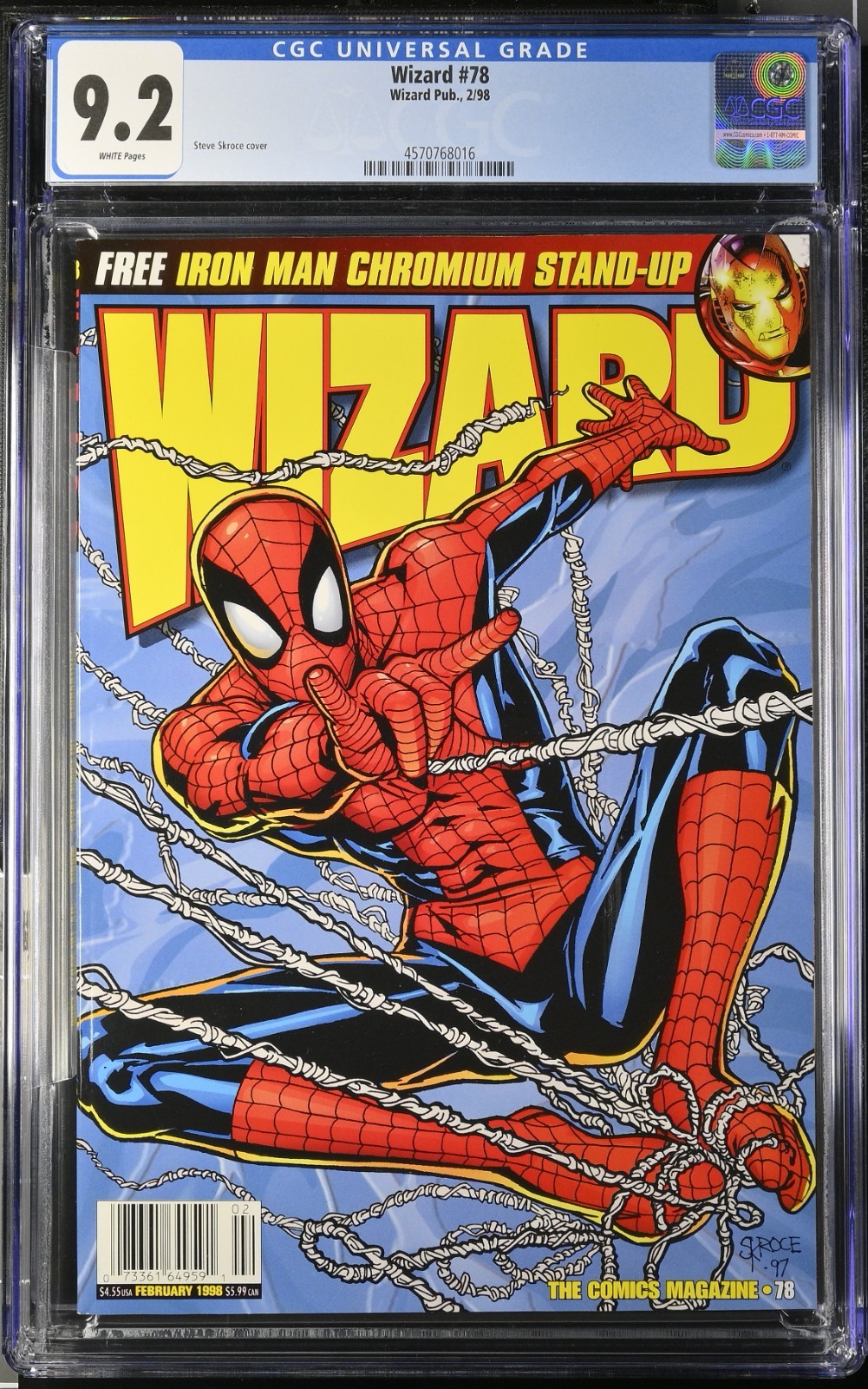 Wizard Magazine #78 CGC 9.2 only 1 Census 1998 Iron Man Sean Chen Variant Cover